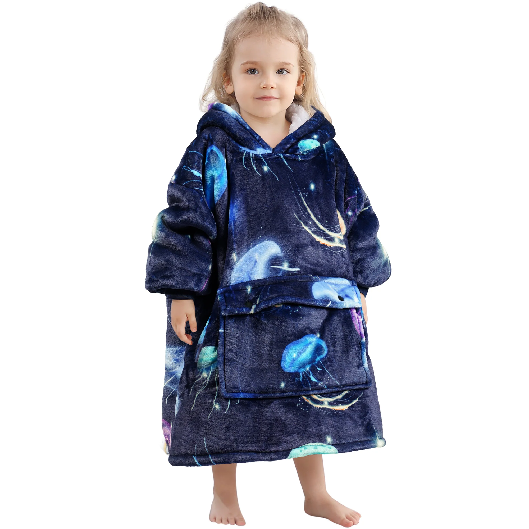 OceanJellyfish Blanket Hoodie Kids