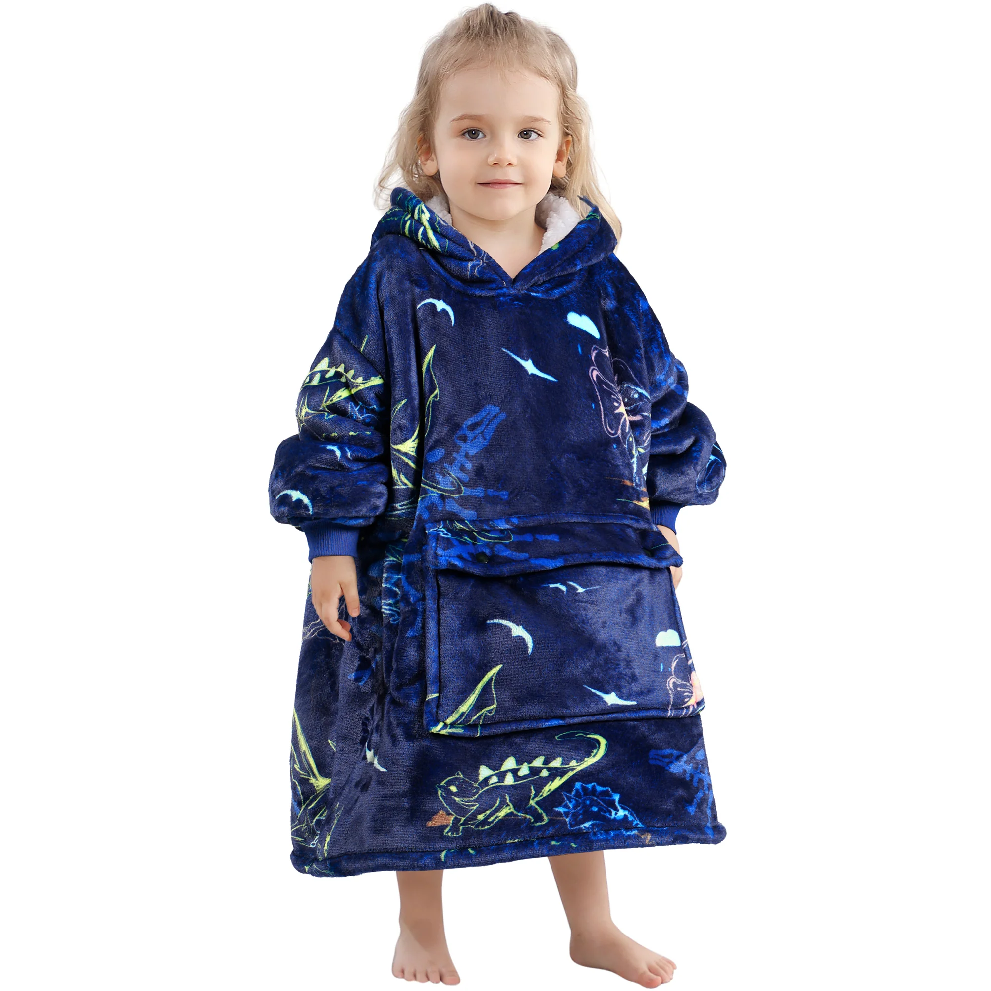 Dinosaur Blanket Hoodie Kids