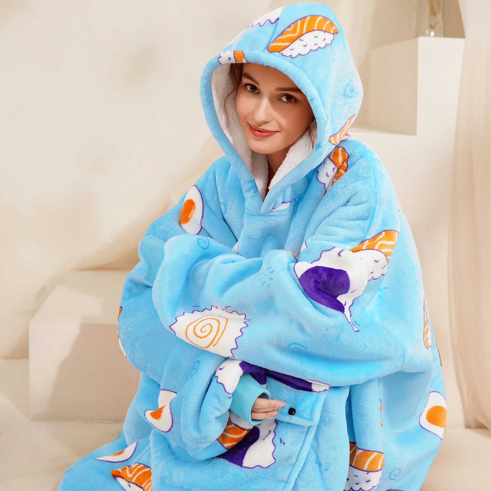Sushi Blanket Hoodie