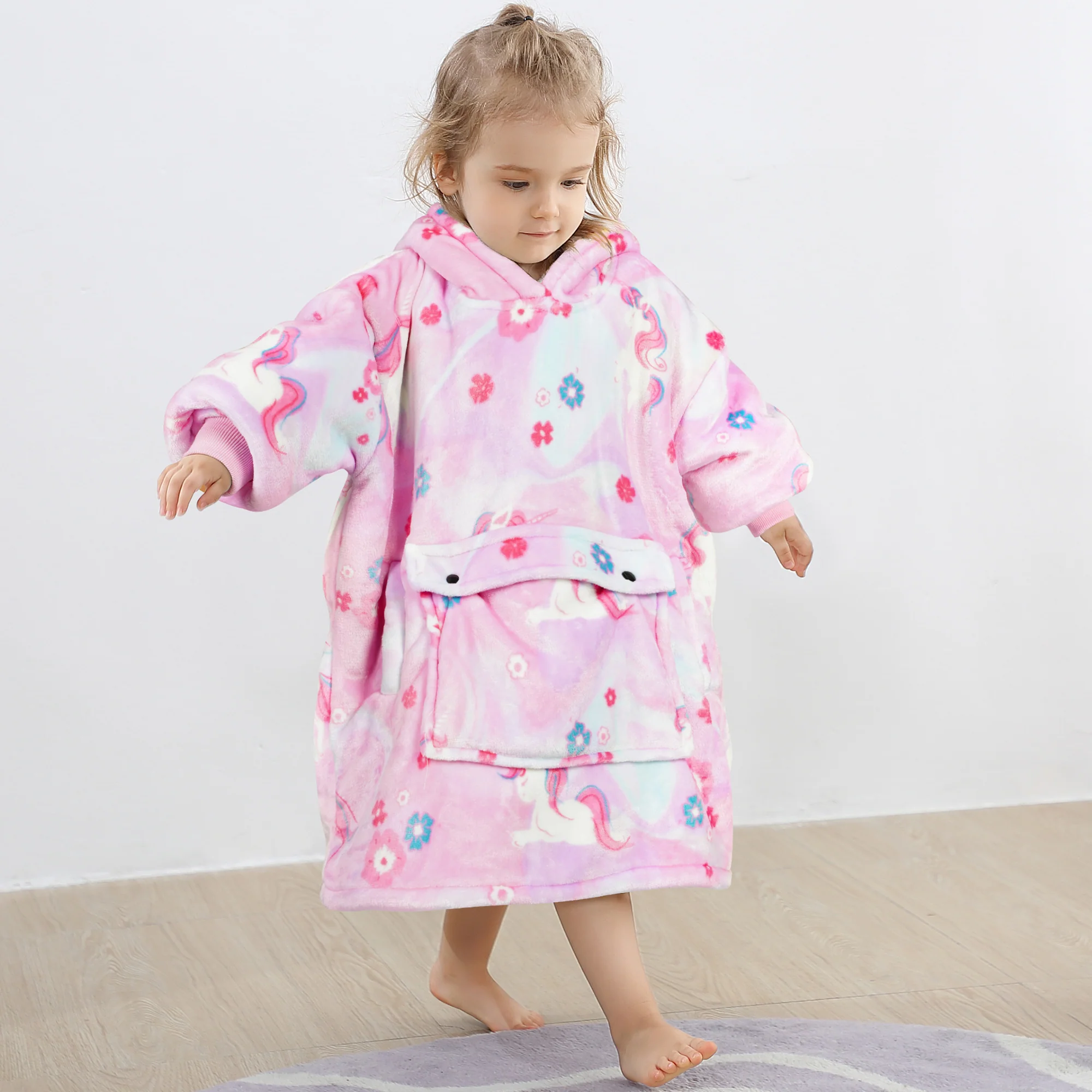 Unicorn Blanket Hoodie Kids