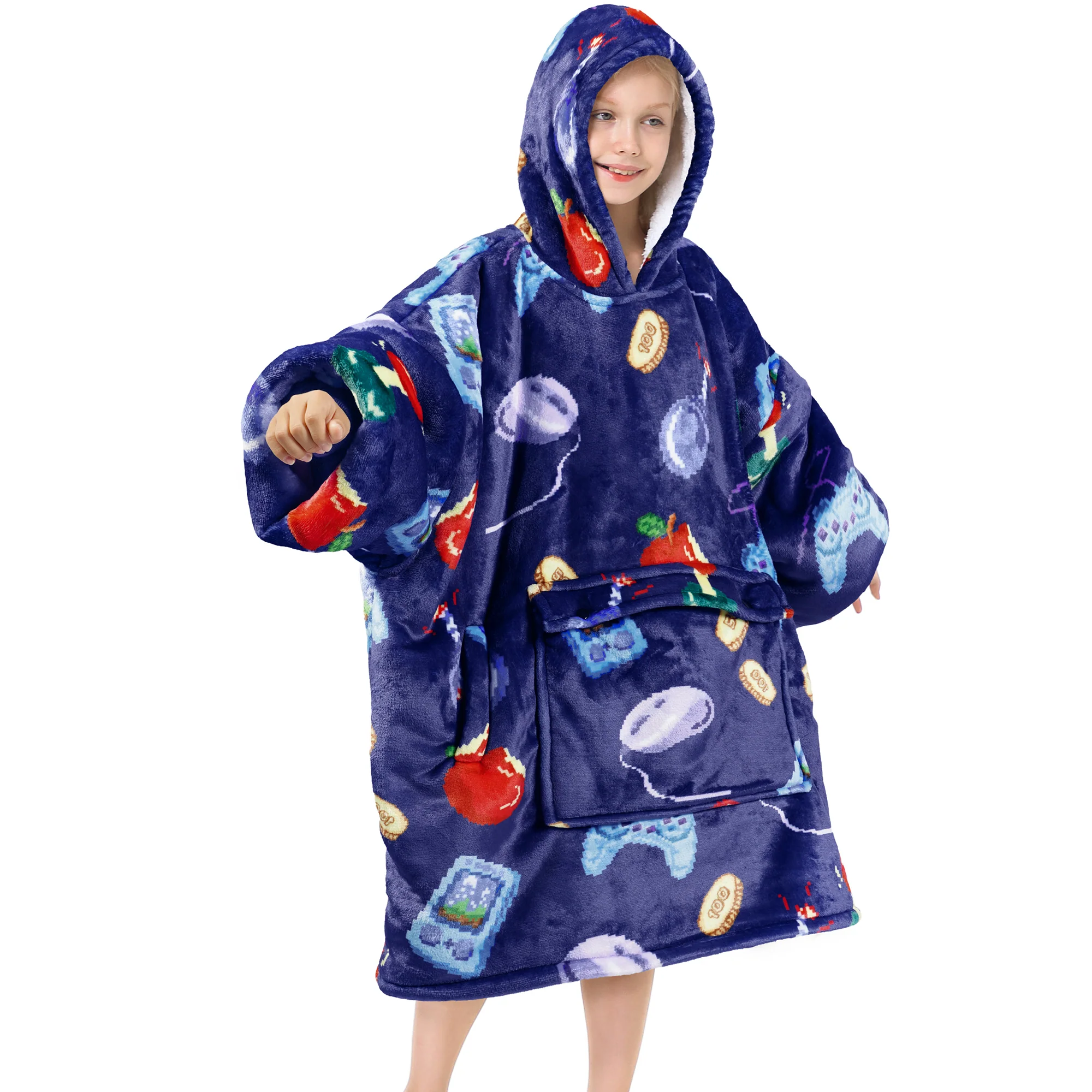 Pixel Blanket Hoodie Teen