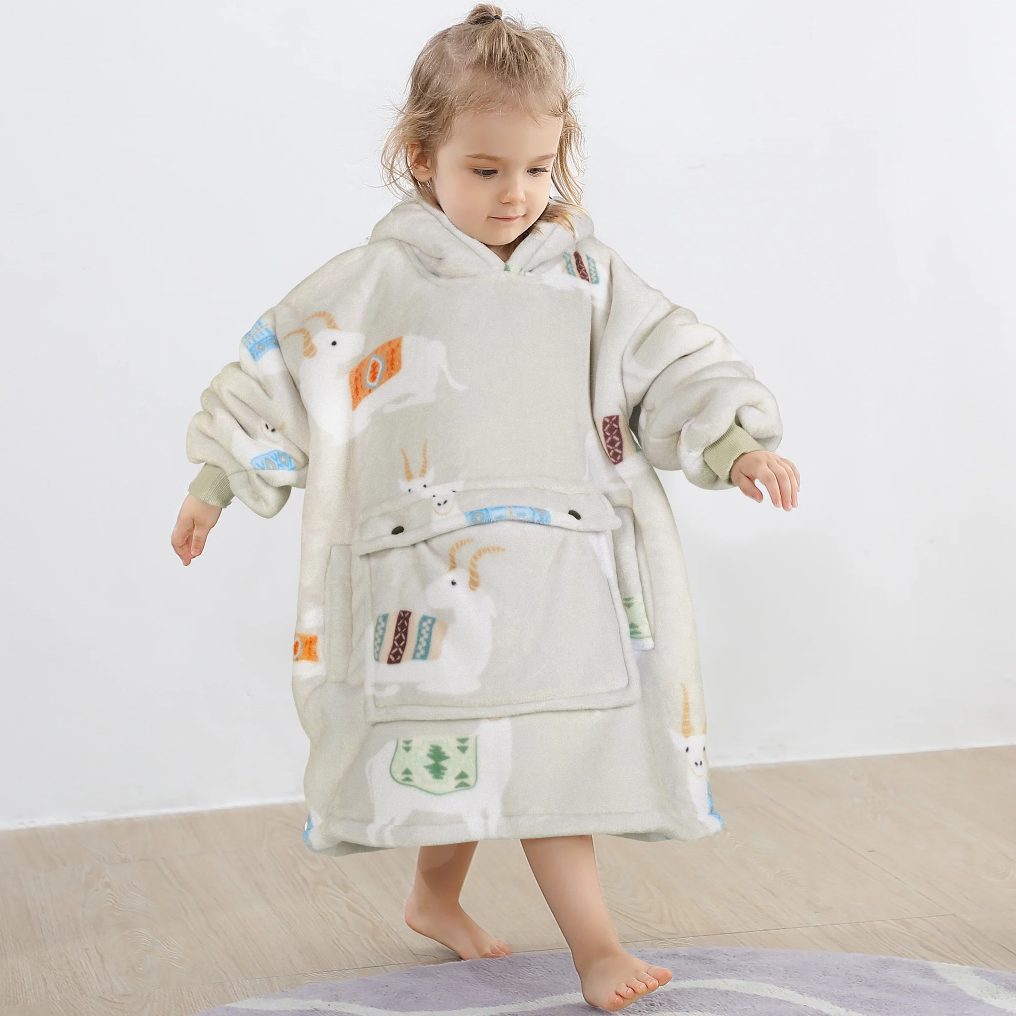 Antelope Blanket Hoodie Kids