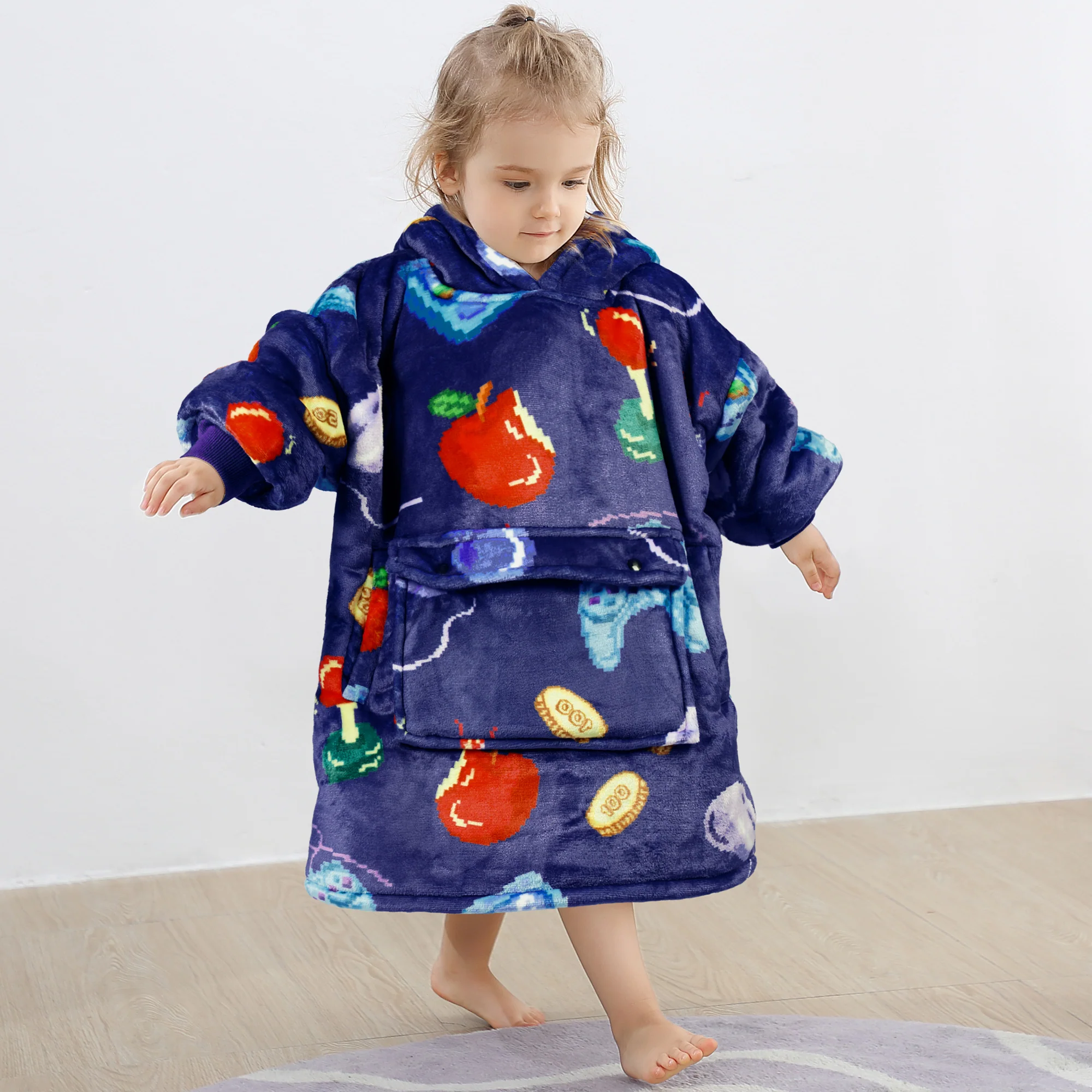 Pixel Blanket Hoodie Kids