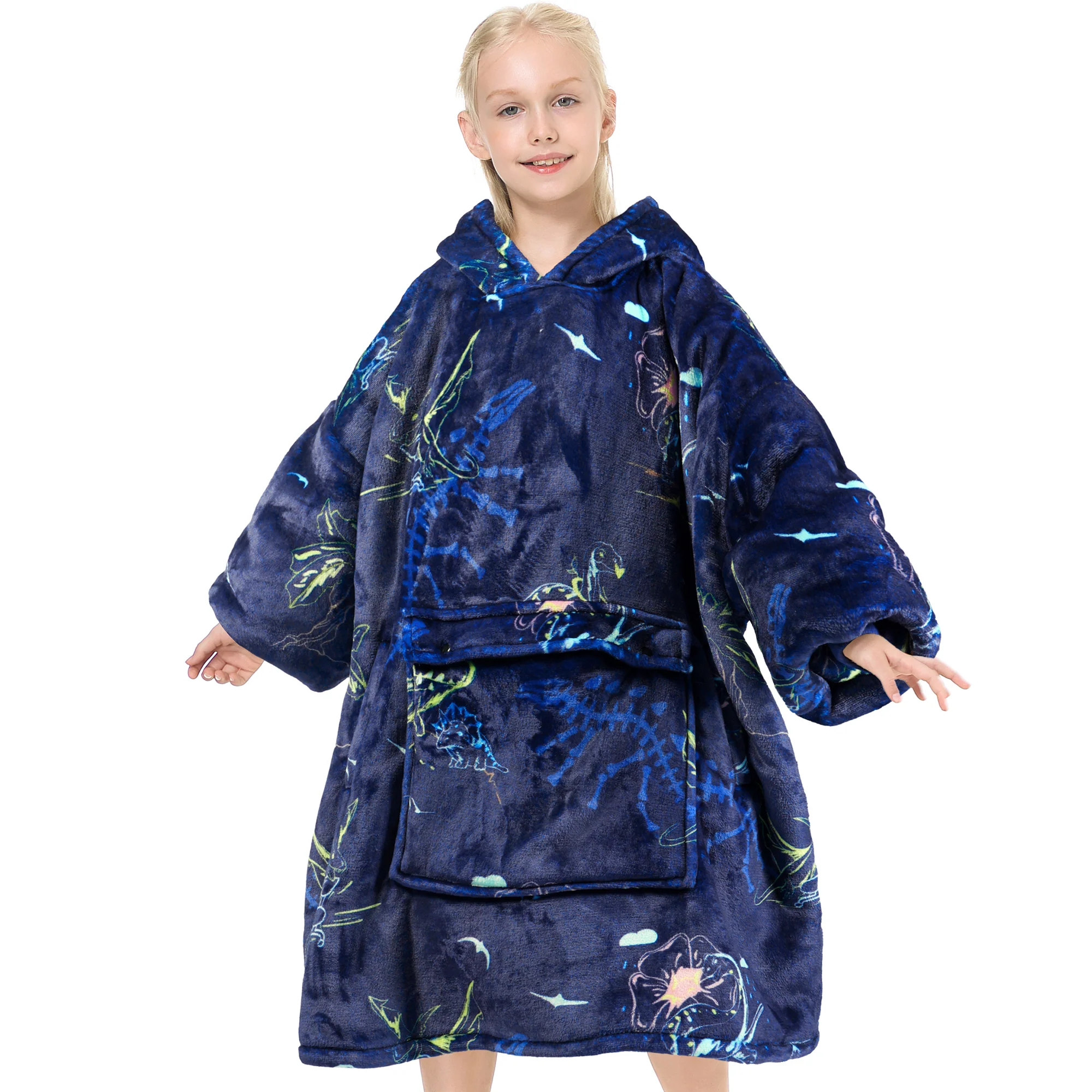 Dinosaur Blanket Hoodie Teen