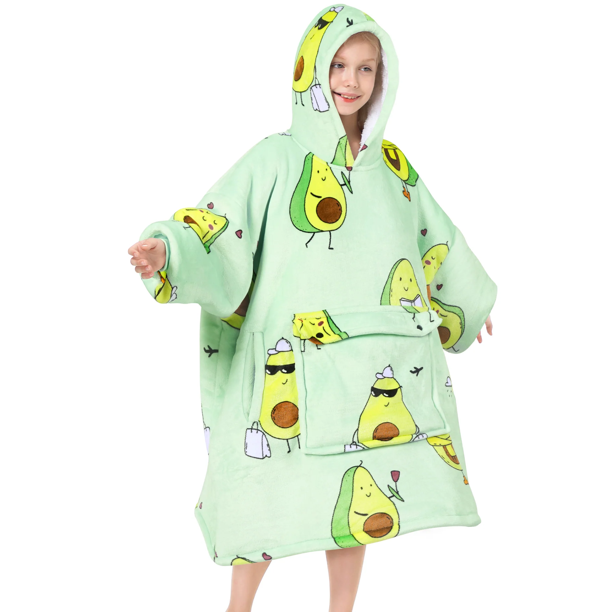 Avocado Blanket Hoodie Teen
