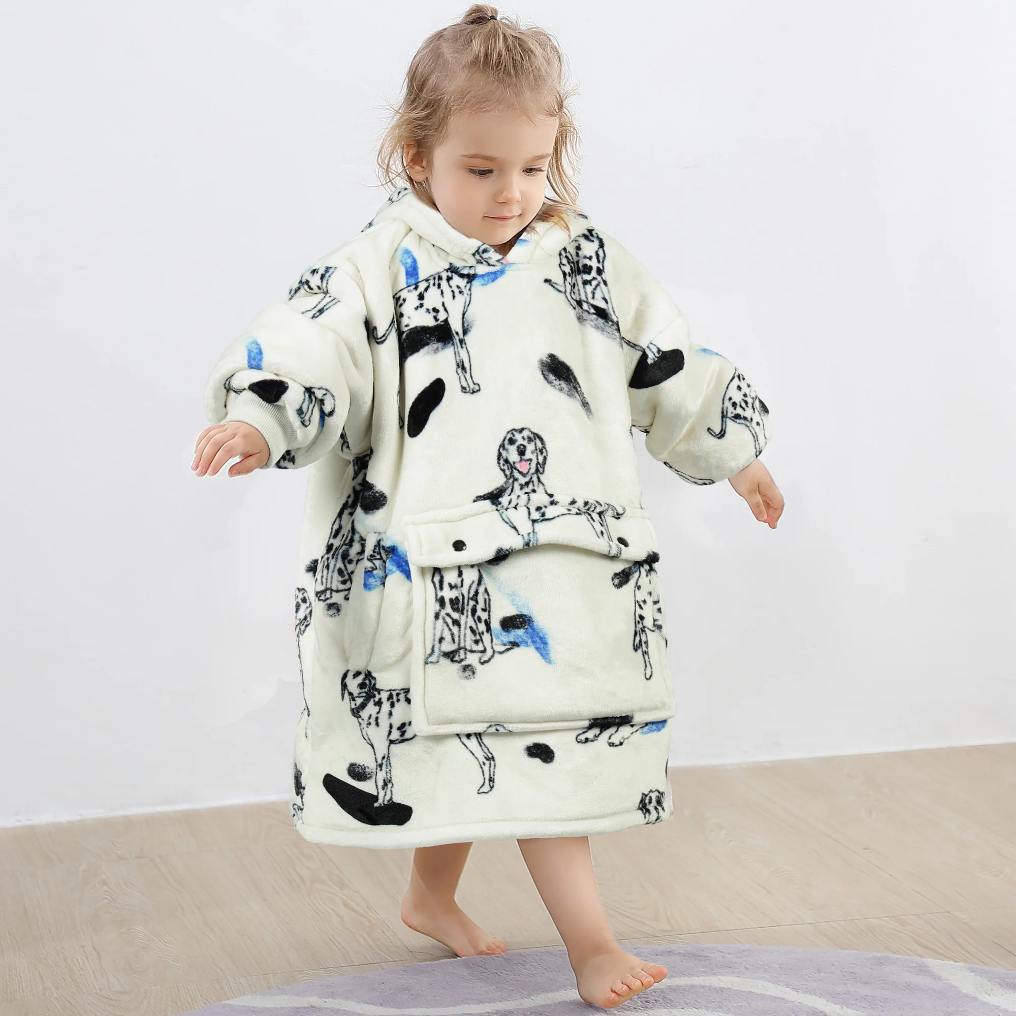 Dalmatian Blanket Hoodie Kids