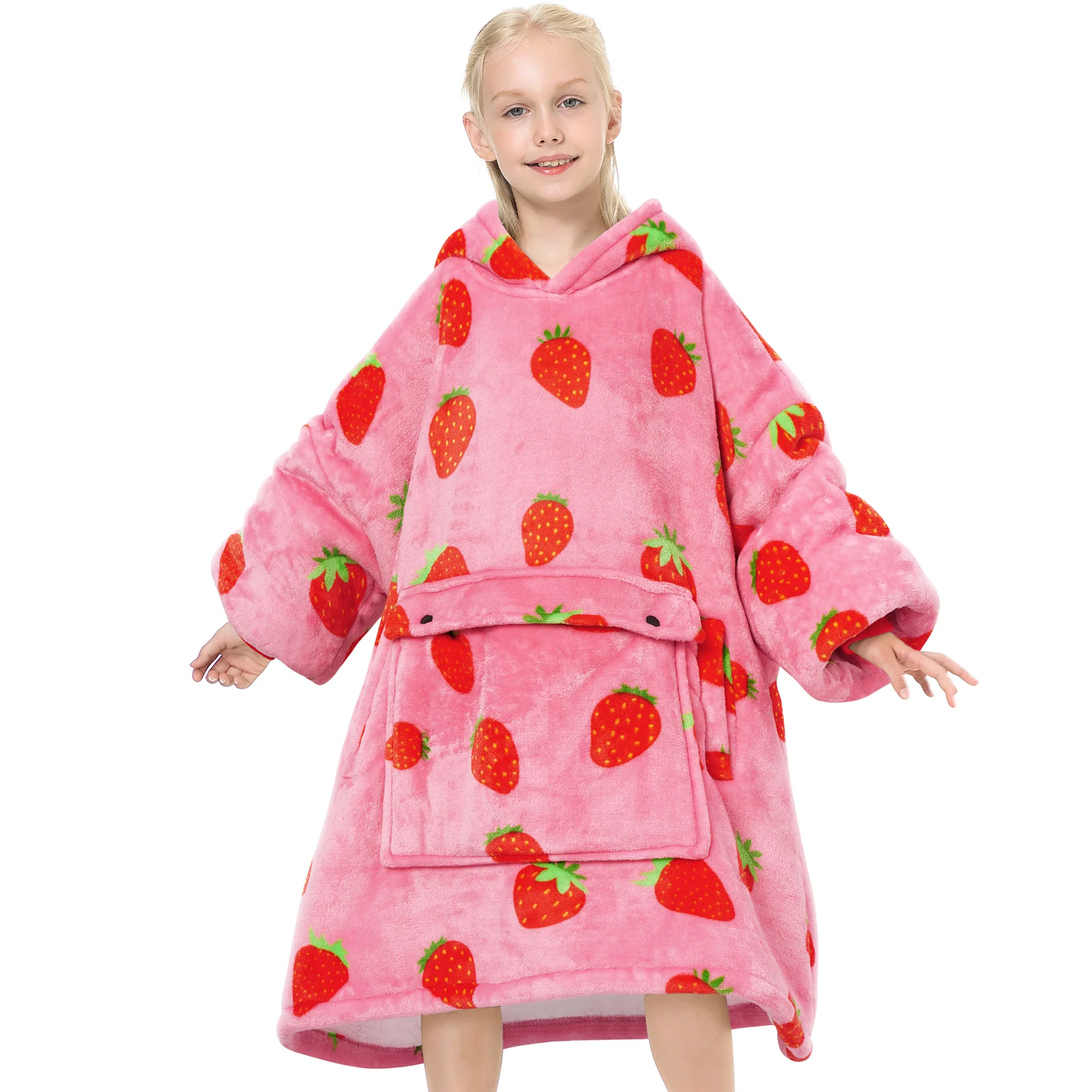 Strawberry Blanket Hoodie Teen