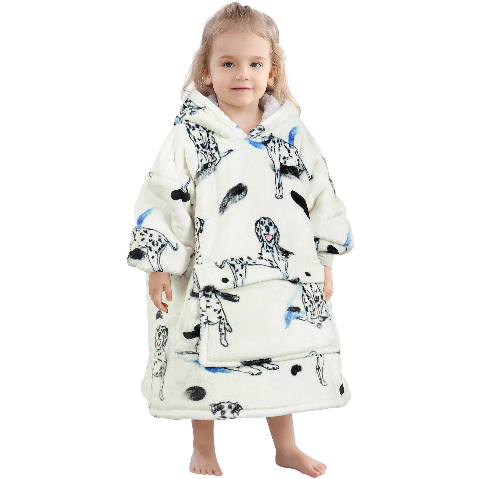 Dalmatian Blanket Hoodie Kids