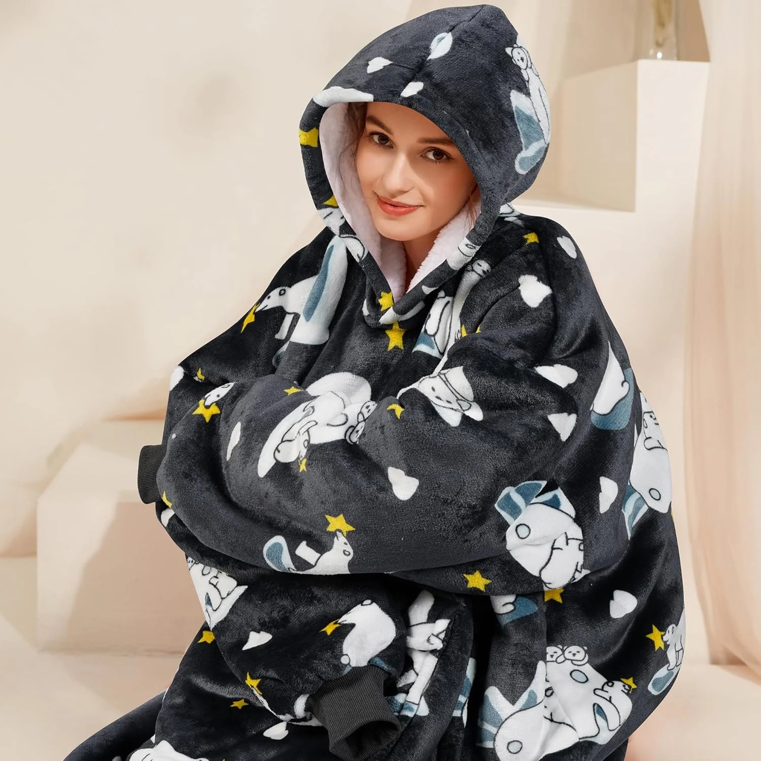 Polar Bear Blanket Hoodie