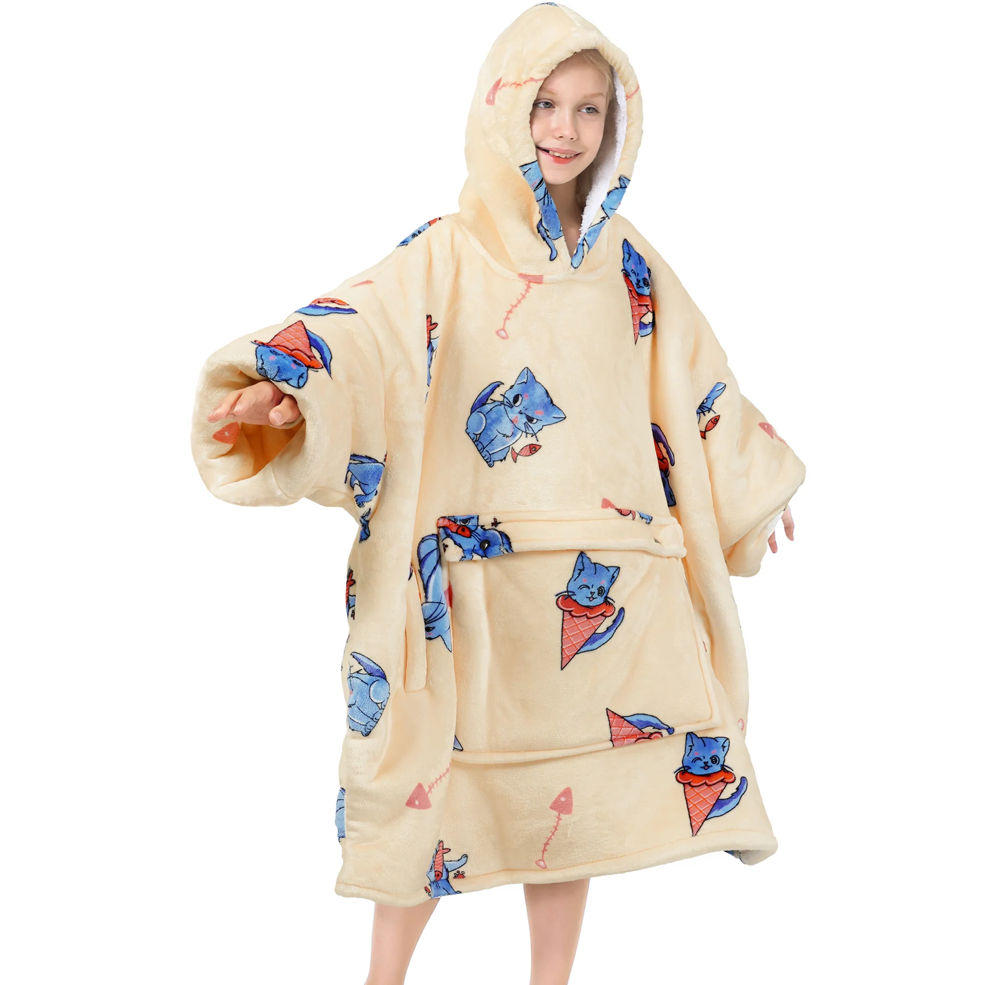 PersianCat Blanket Hoodie Teen