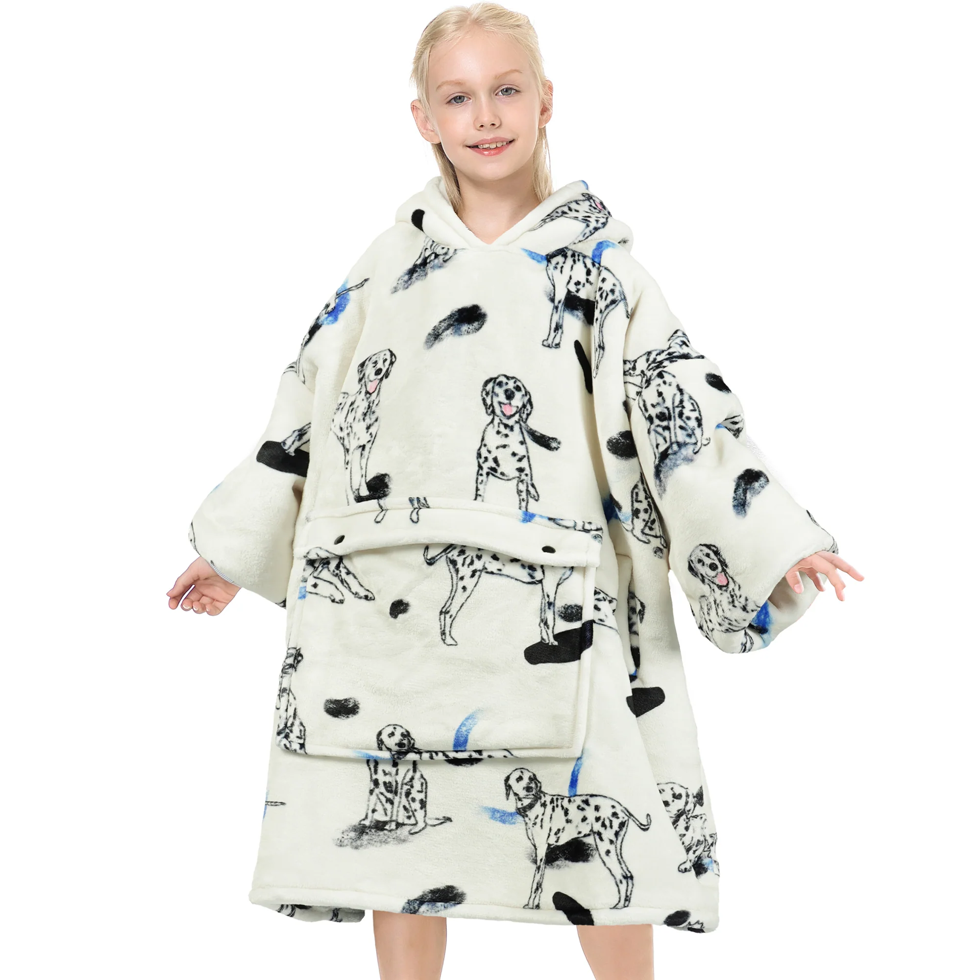 Dalmatian Blanket Hoodie Teen