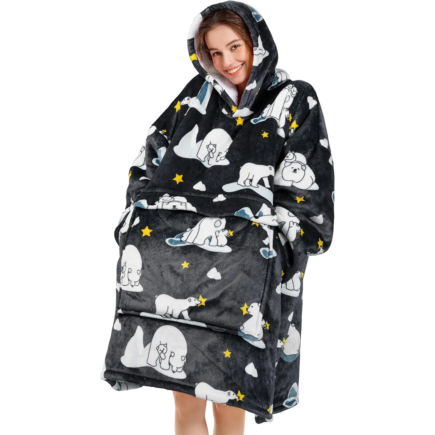 Polar Bear Blanket Hoodie