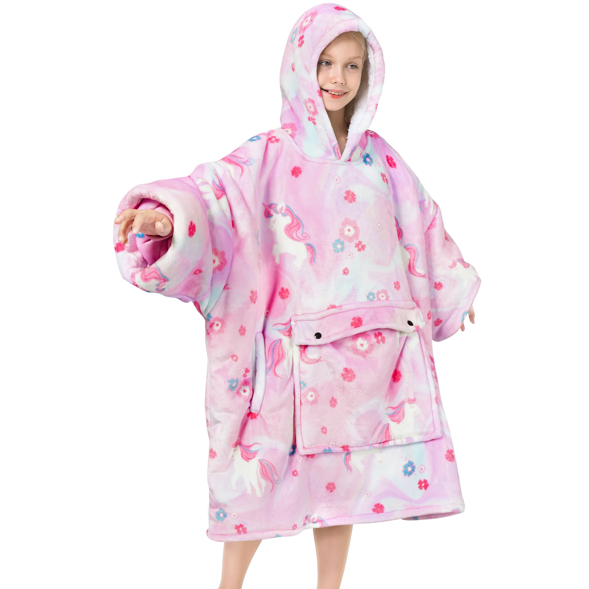 Unicorn Blanket Hoodie Teen