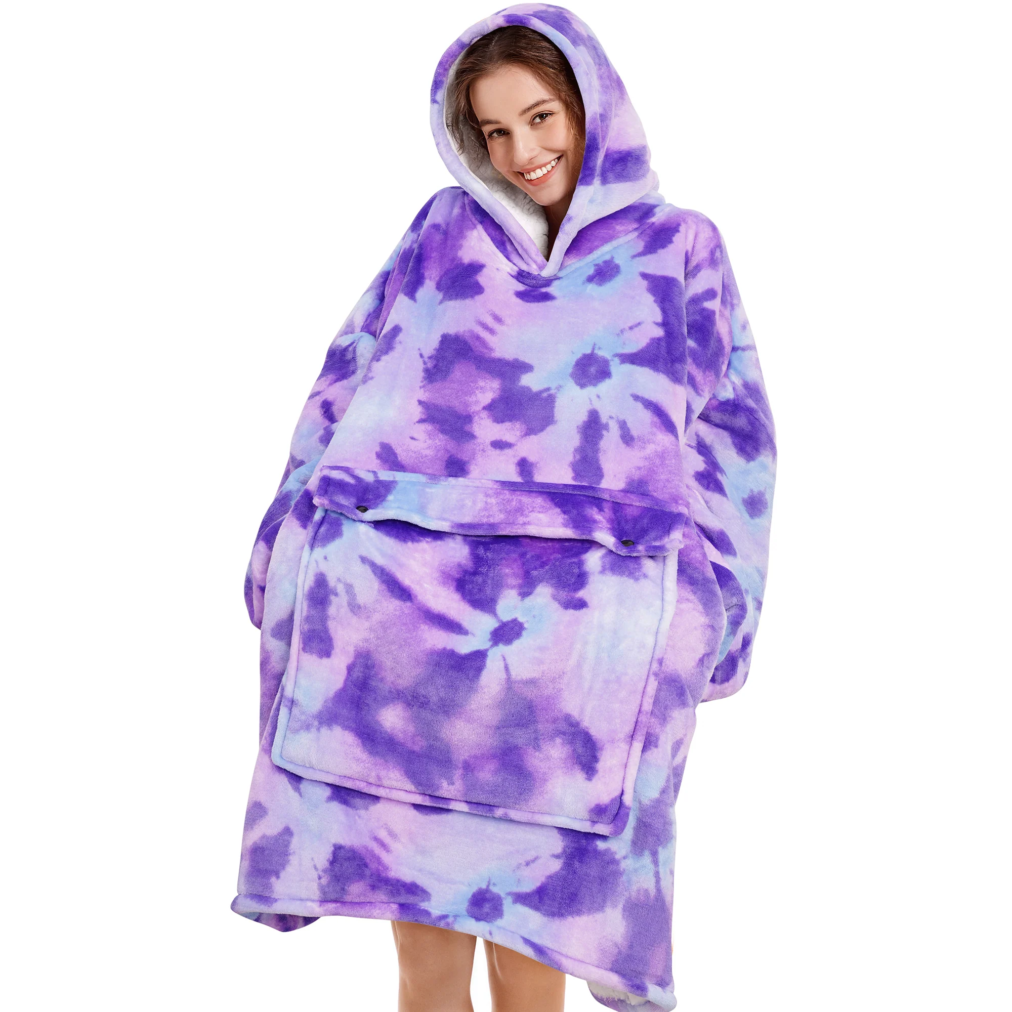 TieDye Purple Blanket Hoodie