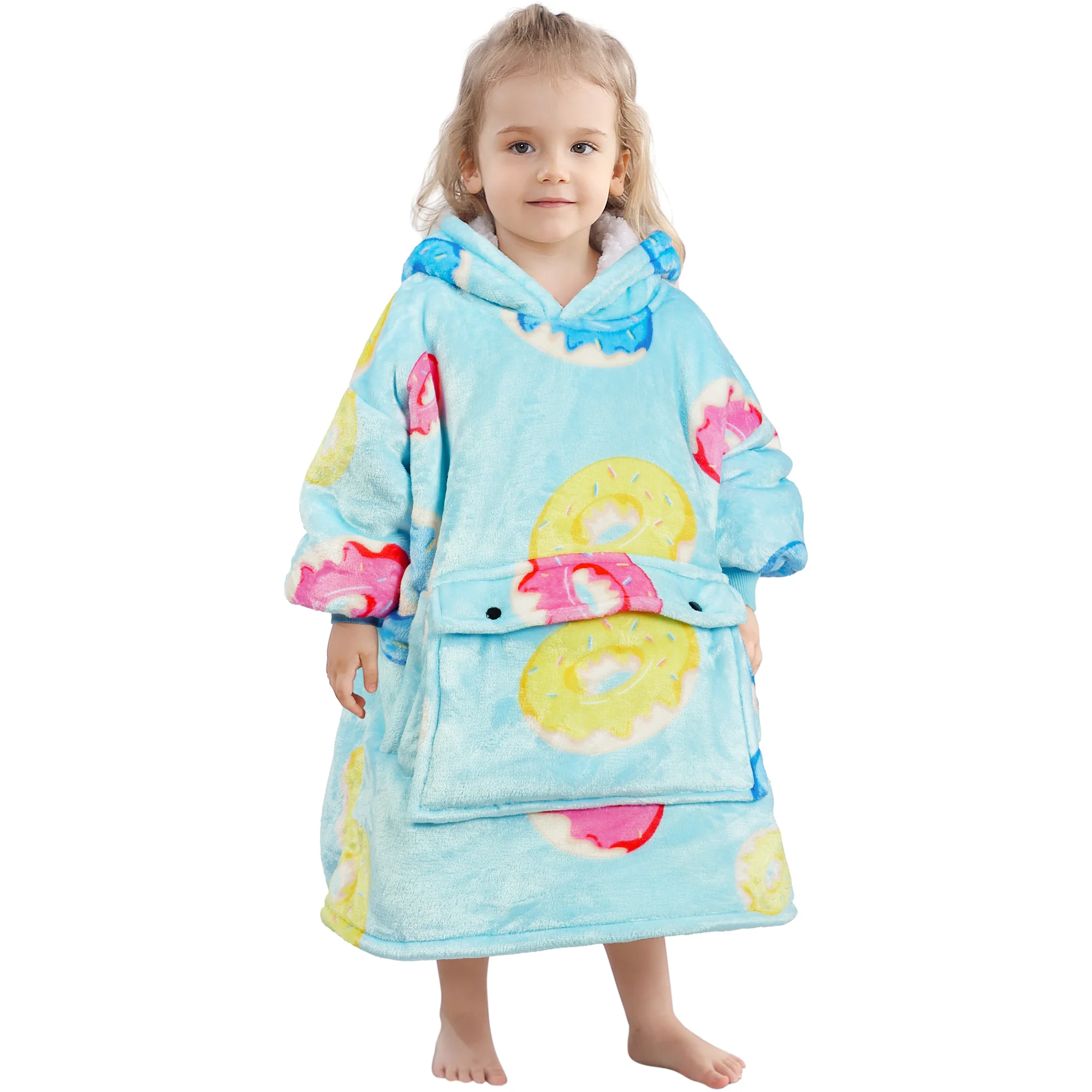 Donut Blanket Hoodie Kids