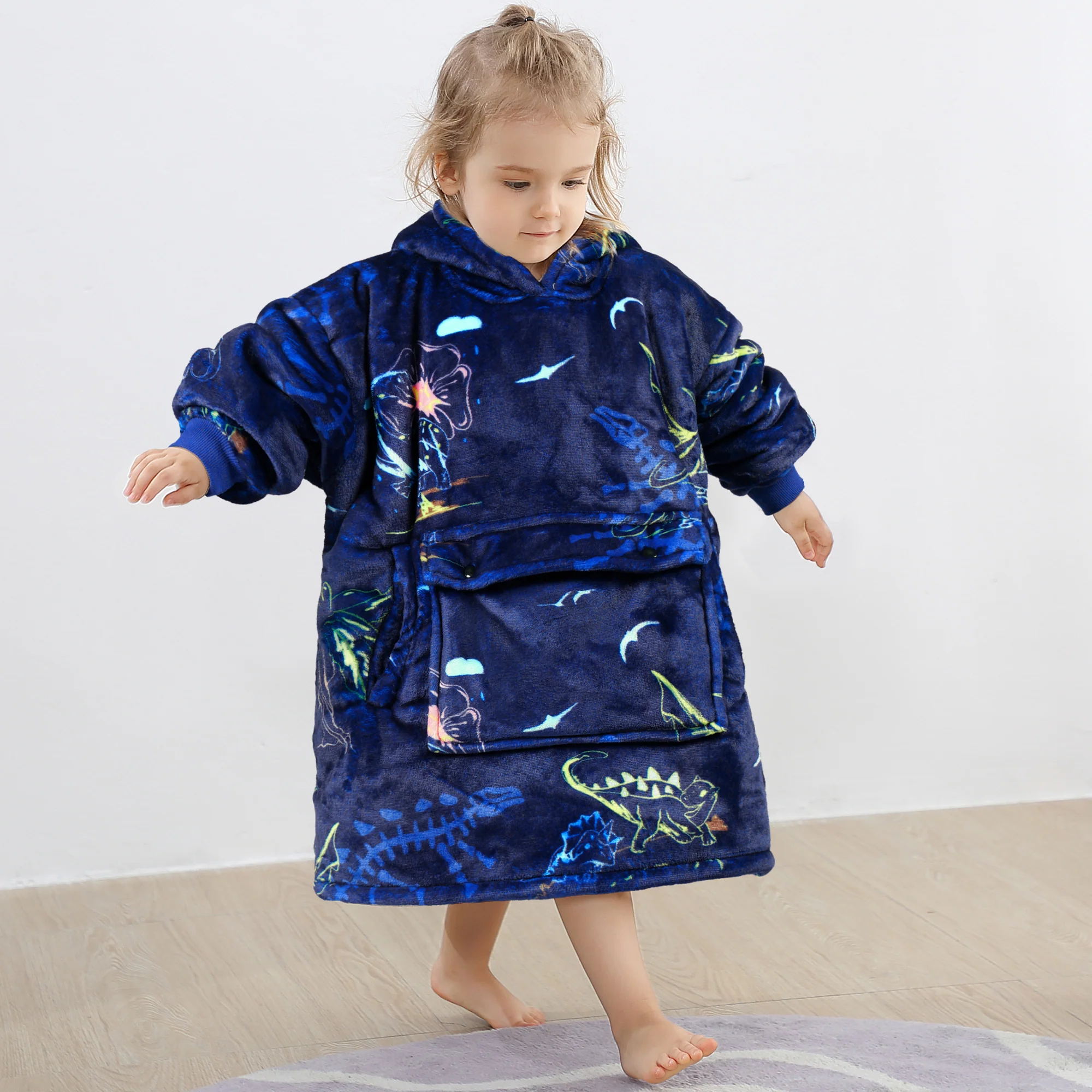 Dinosaur Blanket Hoodie Kids