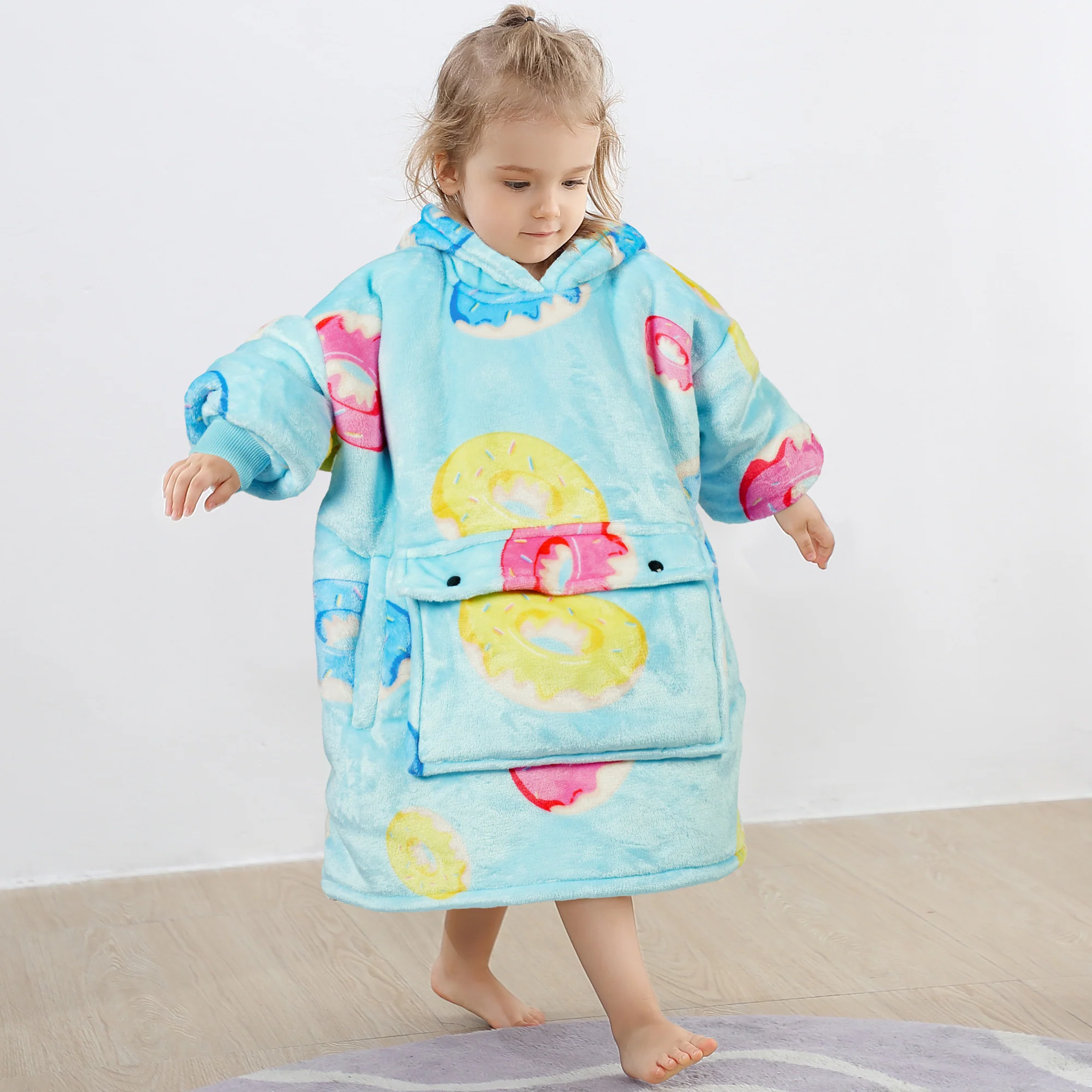 Donut Blanket Hoodie Kids
