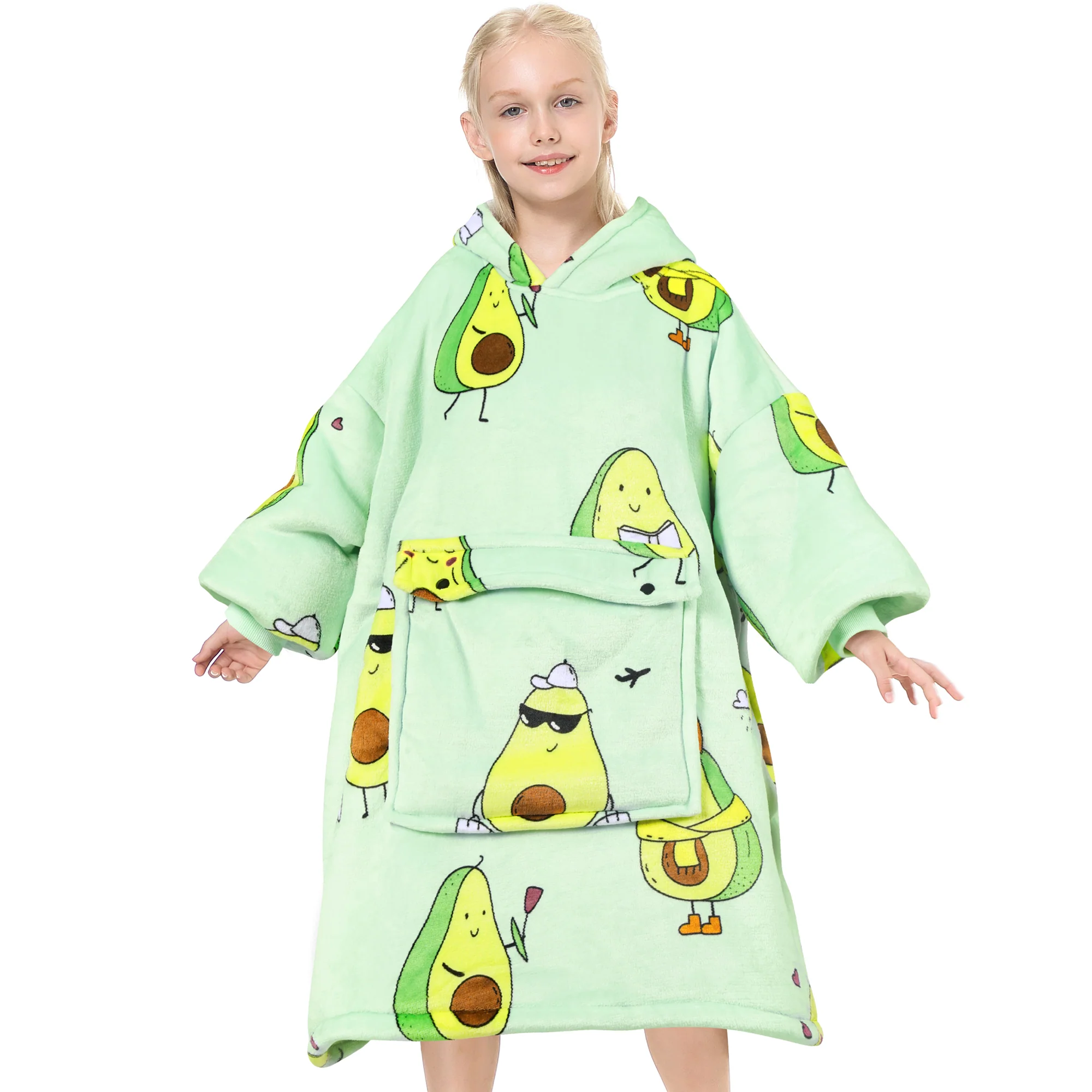 Avocado Blanket Hoodie Teen