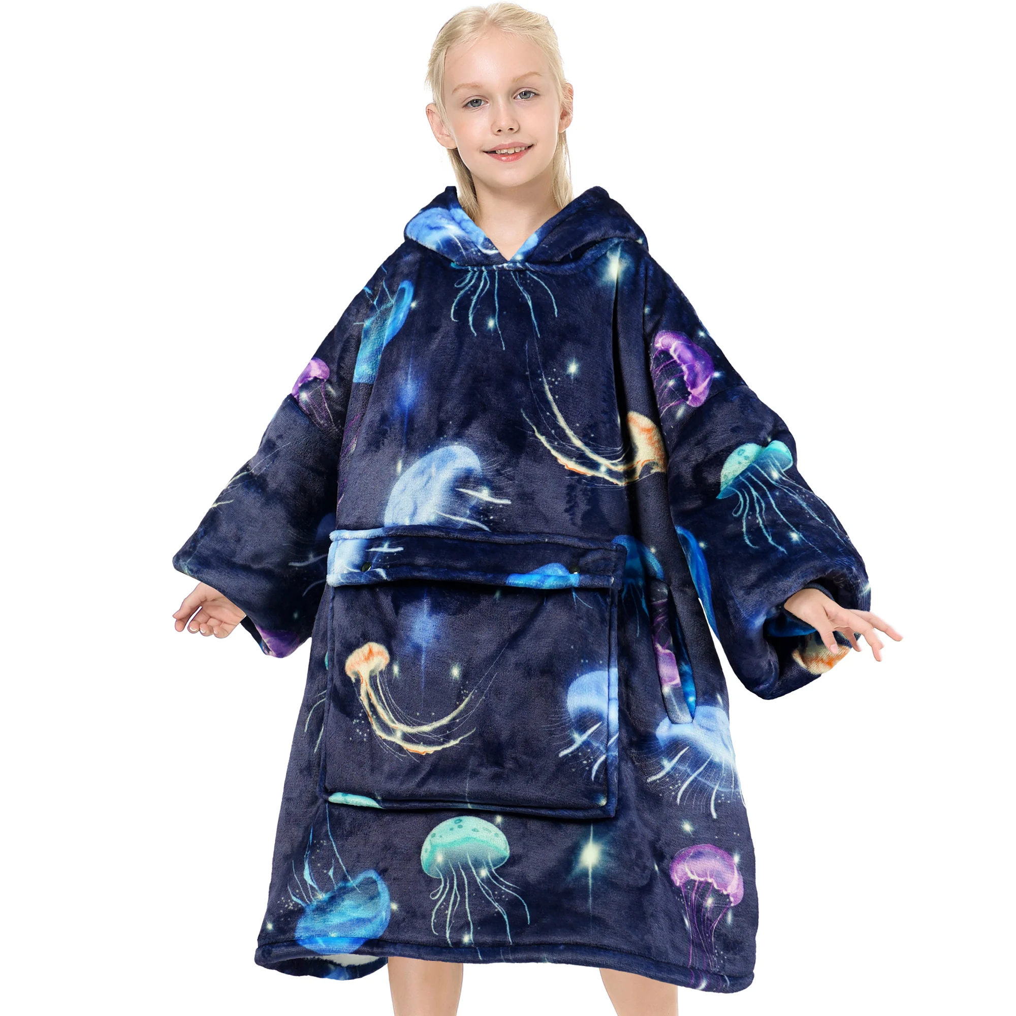 OceanJellyfish Blanket Hoodie Teen