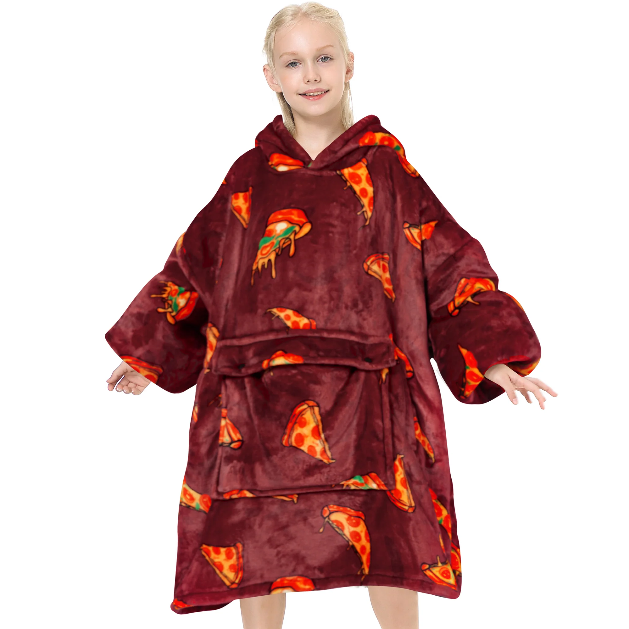 Pizza Blanket Hoodie Teen