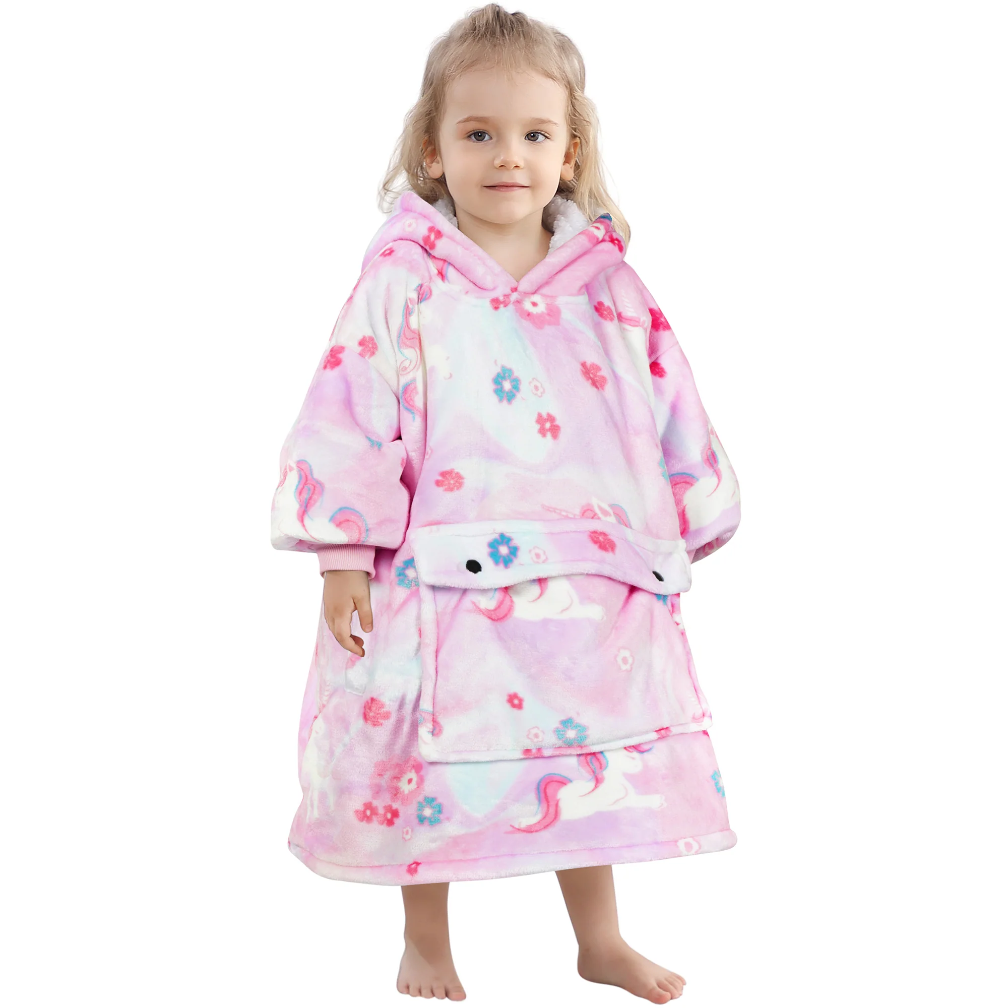 Unicorn Blanket Hoodie Kids