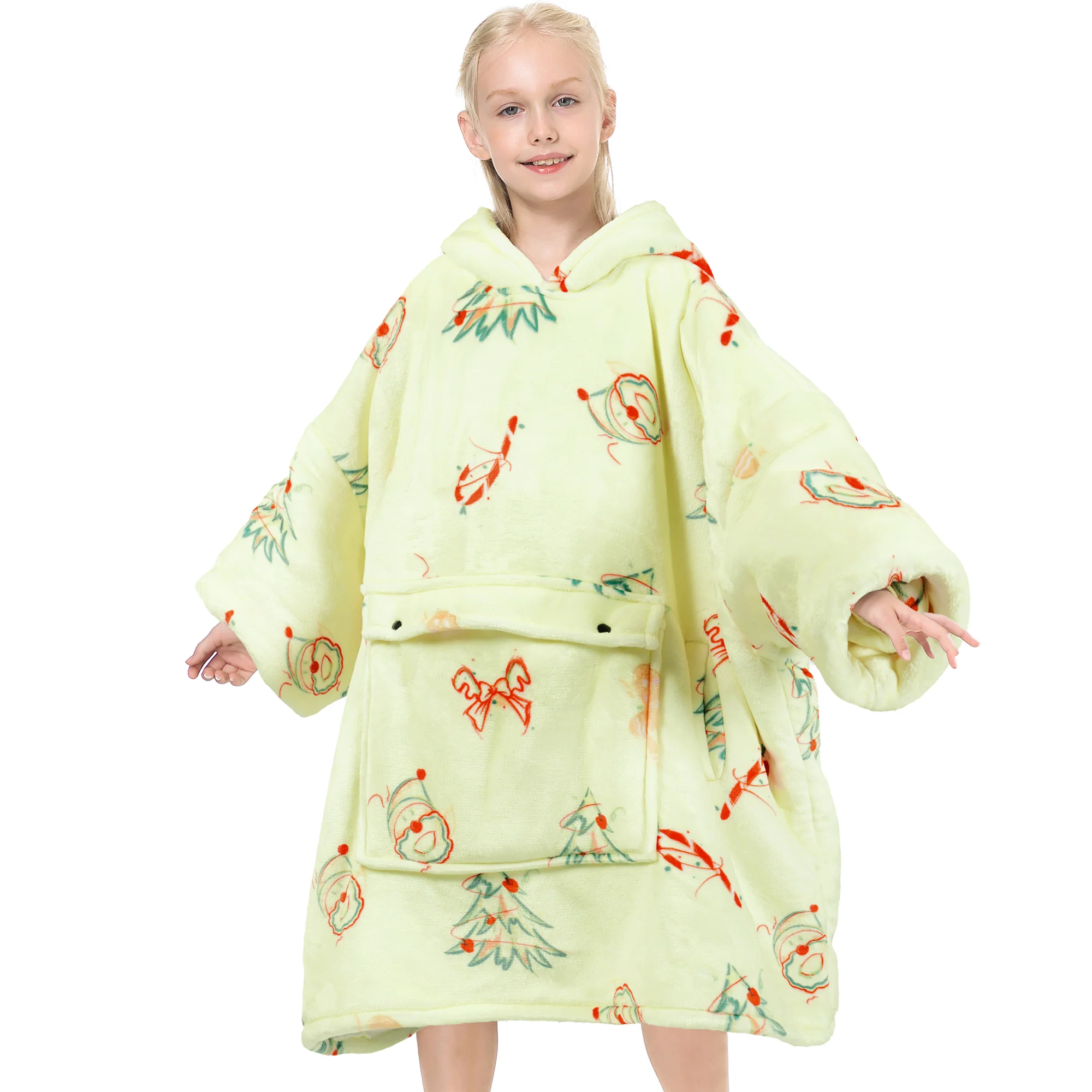 Gingerbread Man Blanket Hoodie Teen
