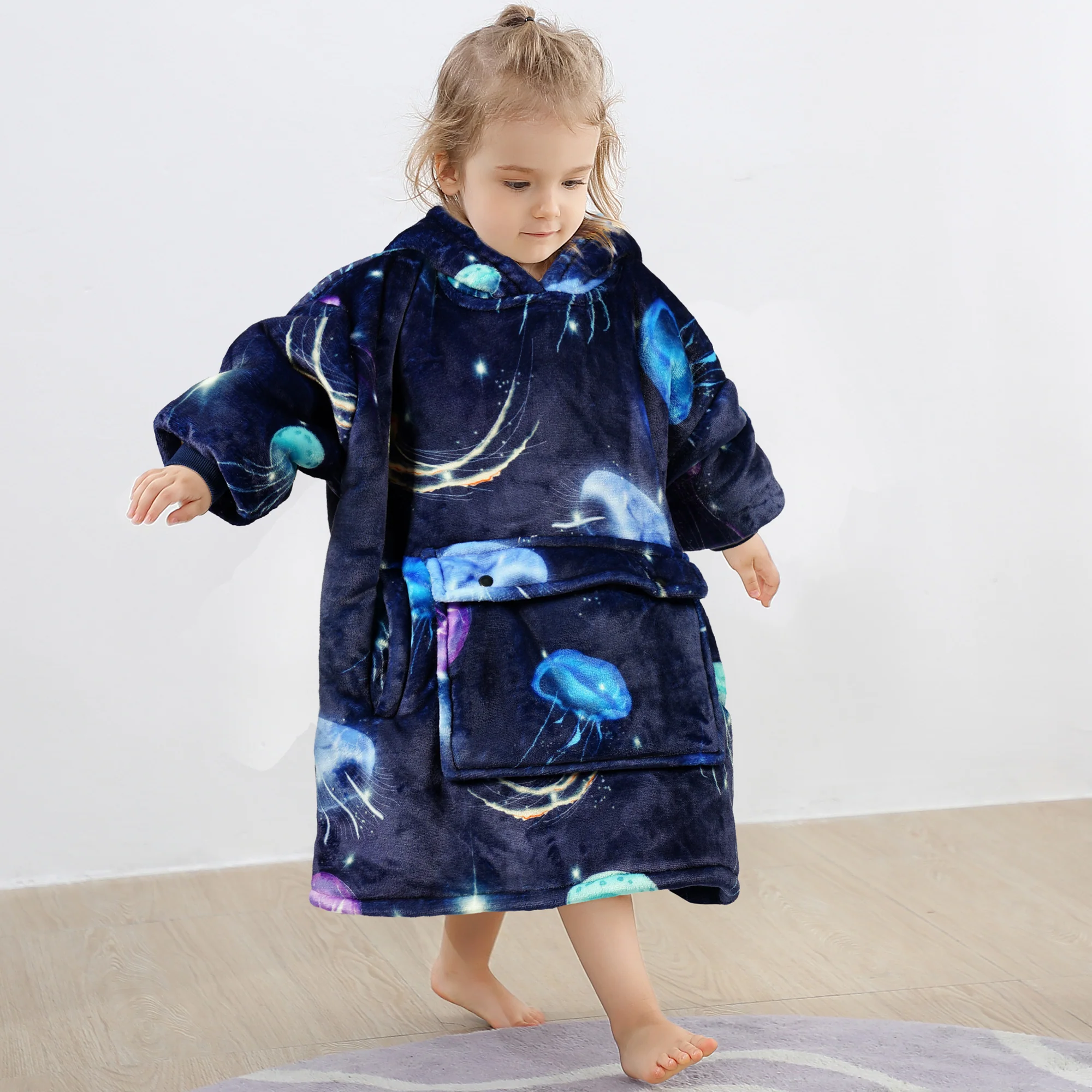 OceanJellyfish Blanket Hoodie Kids
