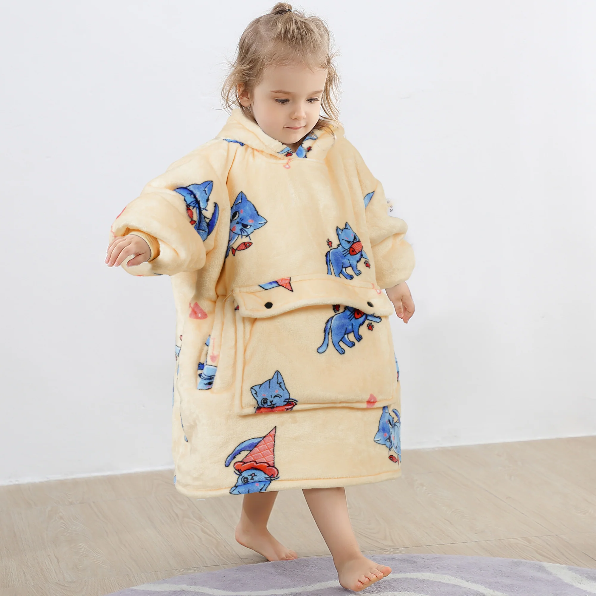 PersianCat Blanket Hoodie Kids