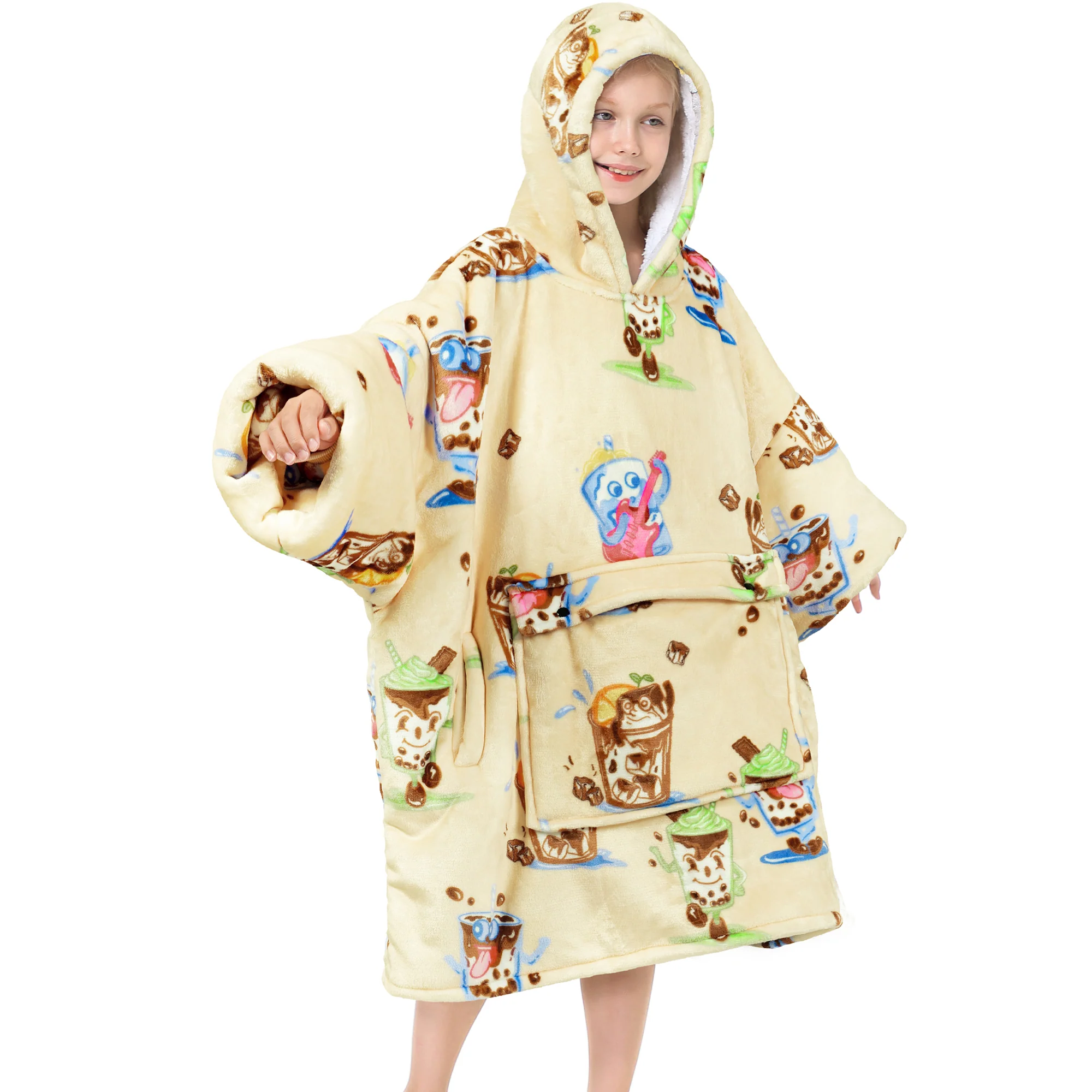 Coffee Blanket Hoodie Teen