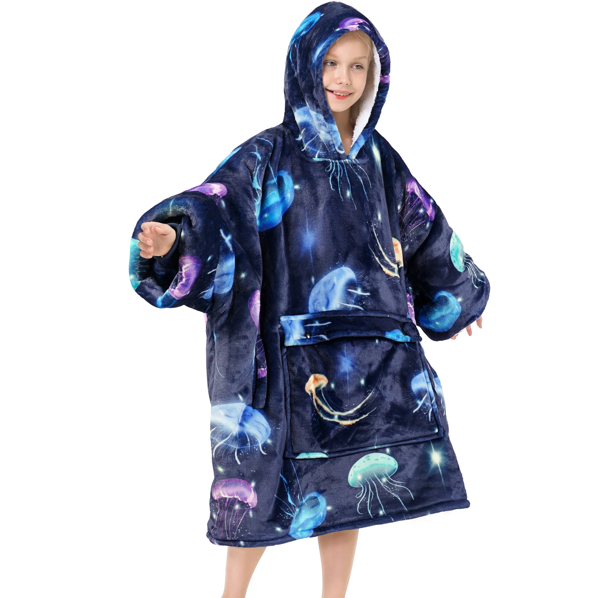OceanJellyfish Blanket Hoodie Teen