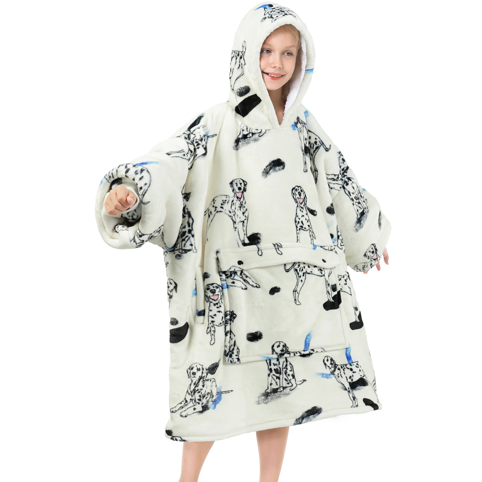 Dalmatian Blanket Hoodie Teen