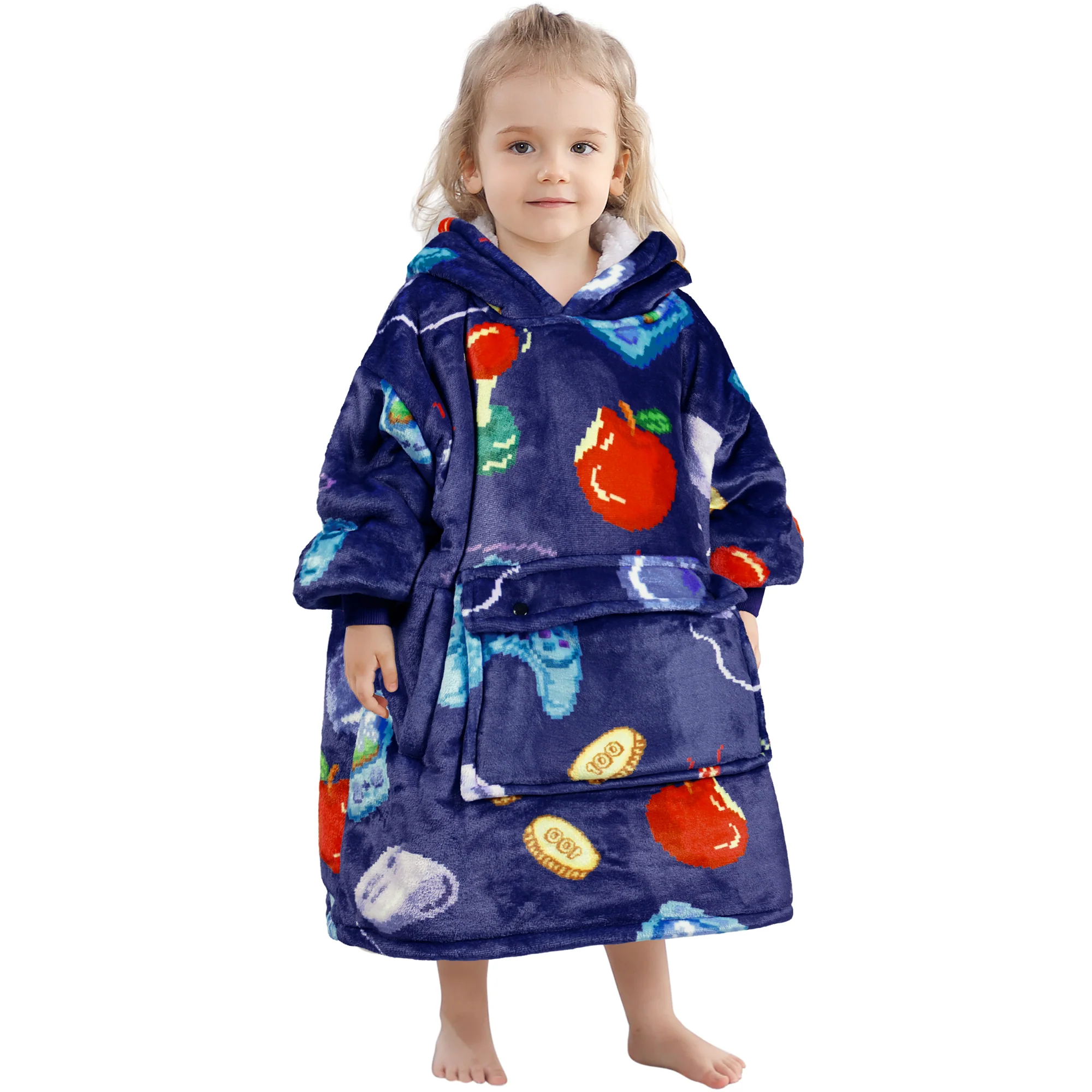 Pixel Blanket Hoodie Kids