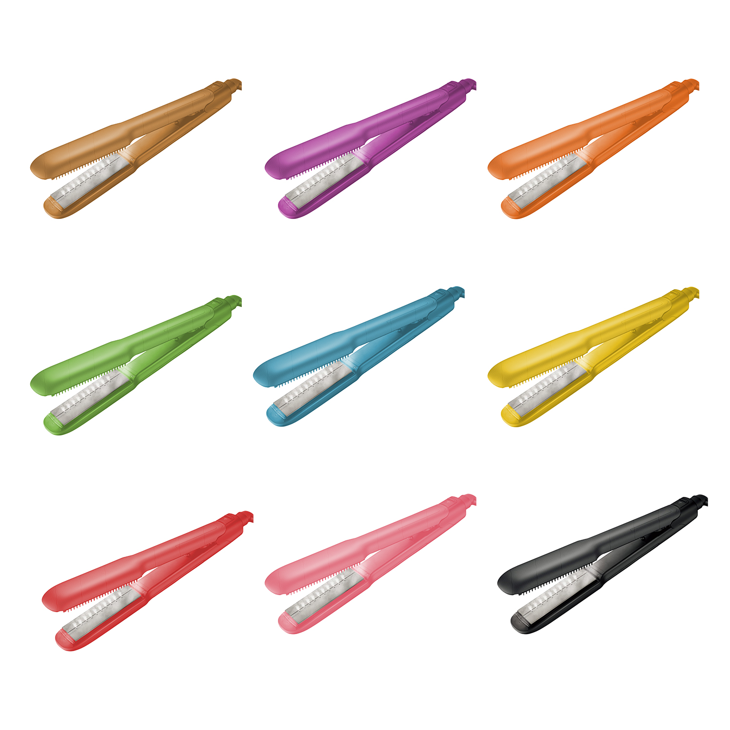 Hair Iron Mass Steam Straight 5-step Temperature Control High Temperature Setting Curly Hair Salon Black