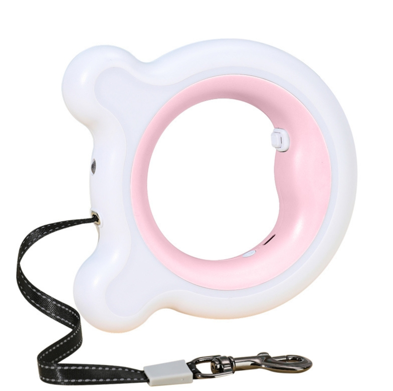 Retractable Leash with LED Light & Poop Bag Holder