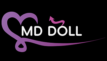 MD dollのロゴ。リアルな質感と丁寧な造形のダッチワイフを提供するブランド