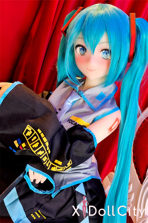 Aotume Doll 145cm Bカップ #75ヘッド 初音ミク 掲載画像はシリコン頭部+TPE材質ボディ アニメ成人スタイルラブドール