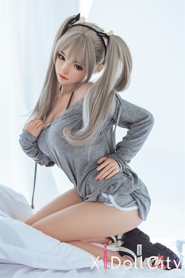 Doll Senior 148cm Dカップ 萌音 ツインテール 軟性シリコンヘッド オーラル機能+口開閉機能あり+模擬口腔付き 掲載画像はフルシリコン製成人スタイルラブドール
