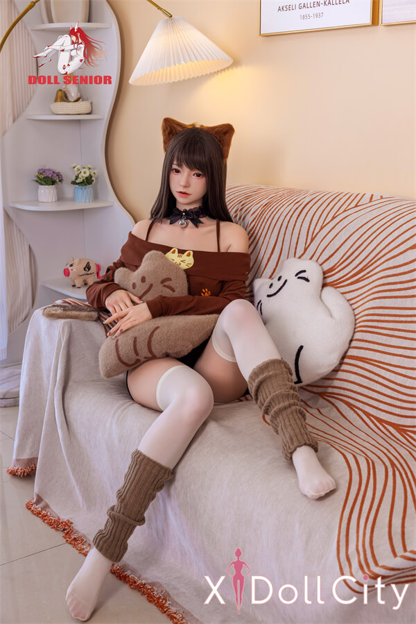 Doll senior 163cm Eカップ 美咲(Meixiao)軟質シリコンヘッド 口開閉機能付き TPE材質ボディー 材質選択可能 掲載画像はフルシリコン製ラブドール 猫モチーフ