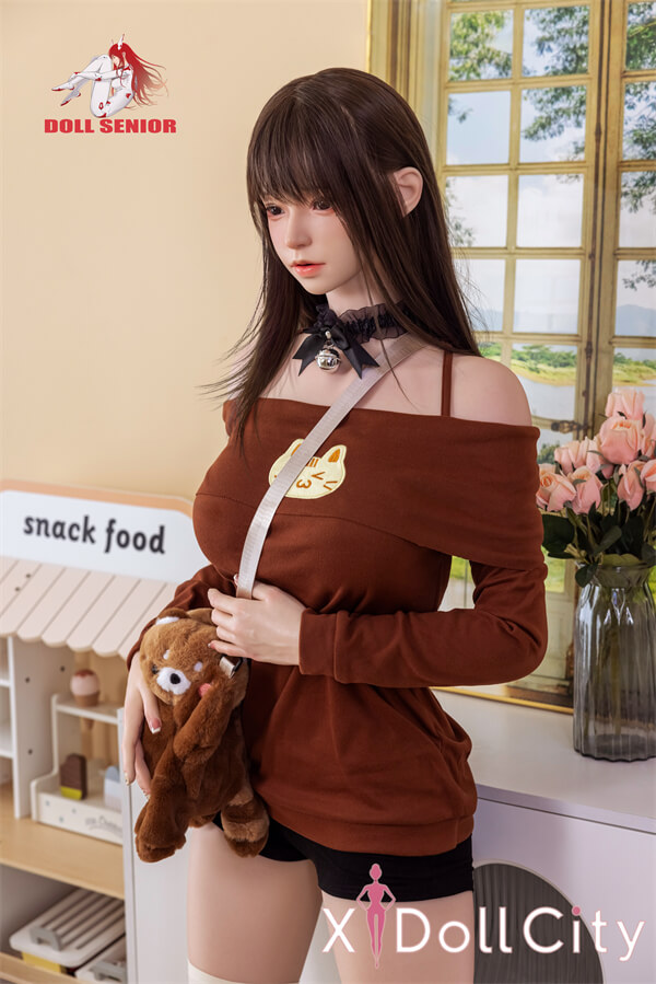 Doll senior 163cm Eカップ 美咲(Meixiao)軟質シリコンヘッド 口開閉機能付き TPE材質ボディー 材質選択可能 掲載画像はフルシリコン製ラブドール 猫モチーフ