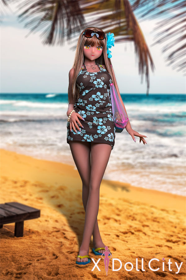 Aotume Doll #125 155cm Cカップ パールちゃん 日焼け肌 E 掲載画像はシリコン頭部+TPE材質ボディラブドール