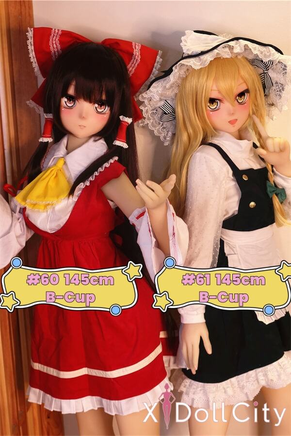 Aotume Doll 145cm Bカップ #60 博麗霊夢どかと145cm Bカップ #61 霧雨魔理沙ら『東方Project』掲載画像はシリコン頭部+TPE材質ボディ成人スタイルラブドール