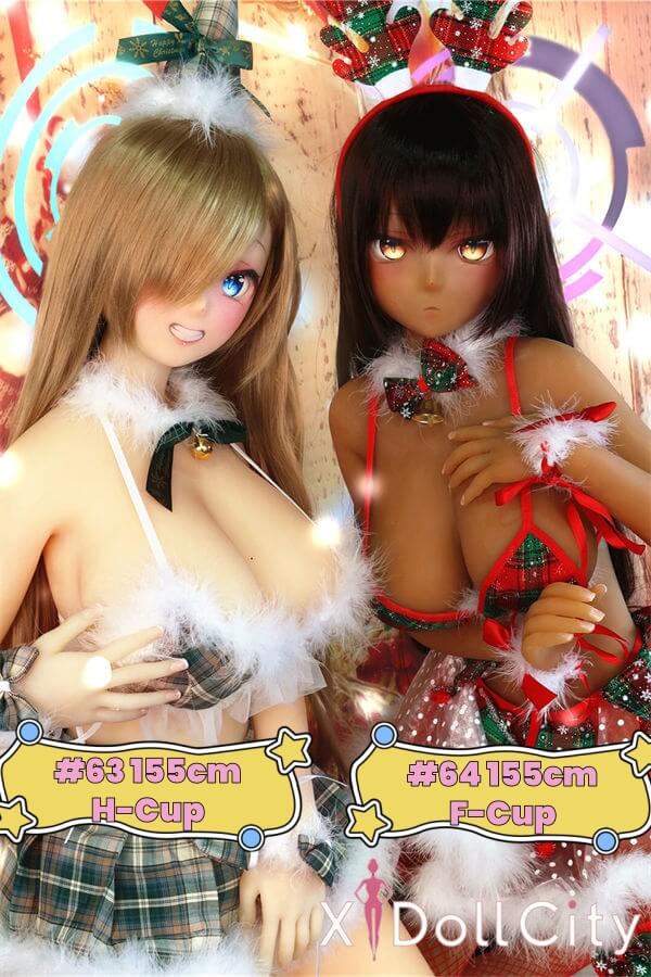 Aotume Doll 155cm Hカップ #63 角楯カリンと155cm Fカップ #64 セミアスナら『ブルーアーカイブ』掲載画像はシリコン頭部+TPE材質ボディラブドール