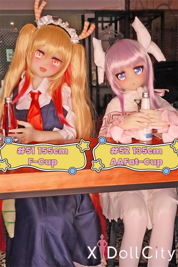 Aotume Doll 155cm Fカップ #51 トールどかと135cm AAカップ #52 カンナカムイら『小林さんちのメイドラゴン』TPE製ラブドール