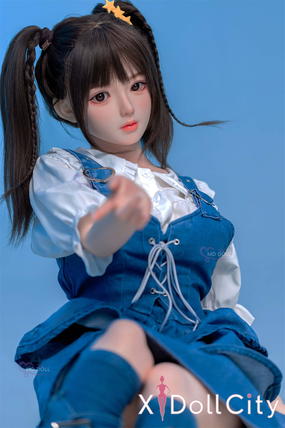MD Doll 150cm Eカップ 艾米（Theresa）キュートな癒し系 軟質シリコンヘッド 口開閉機能付き 掲載画像はフルシリコン製成人スタイルラブドール
