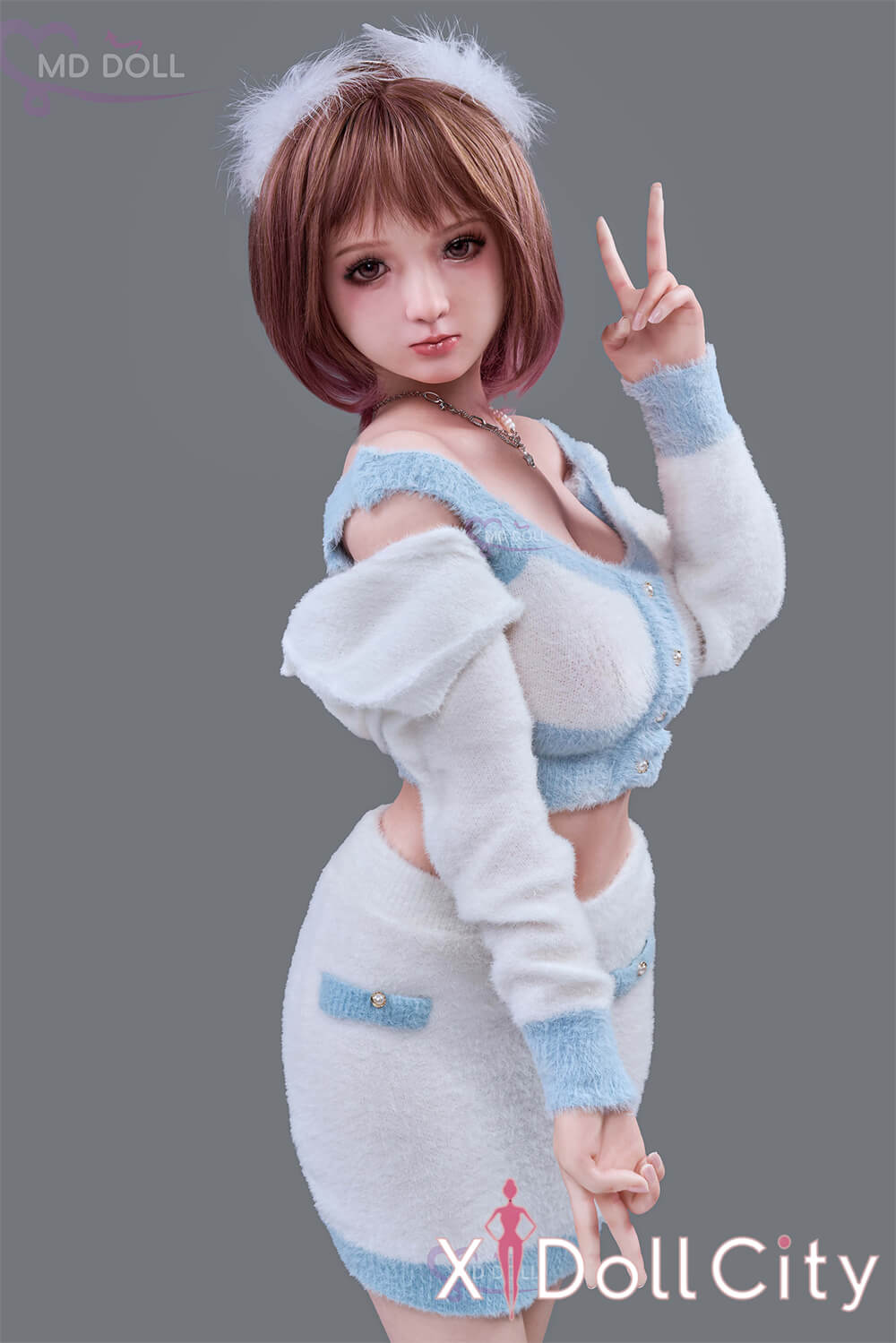 MD Doll 150cm Eカップ 莉莉（Lily）もこもこ系甘えん坊 軟質シリコンヘッド 口開閉機能付き 掲載画像はフルシリコン製成人スタイルラブドール
