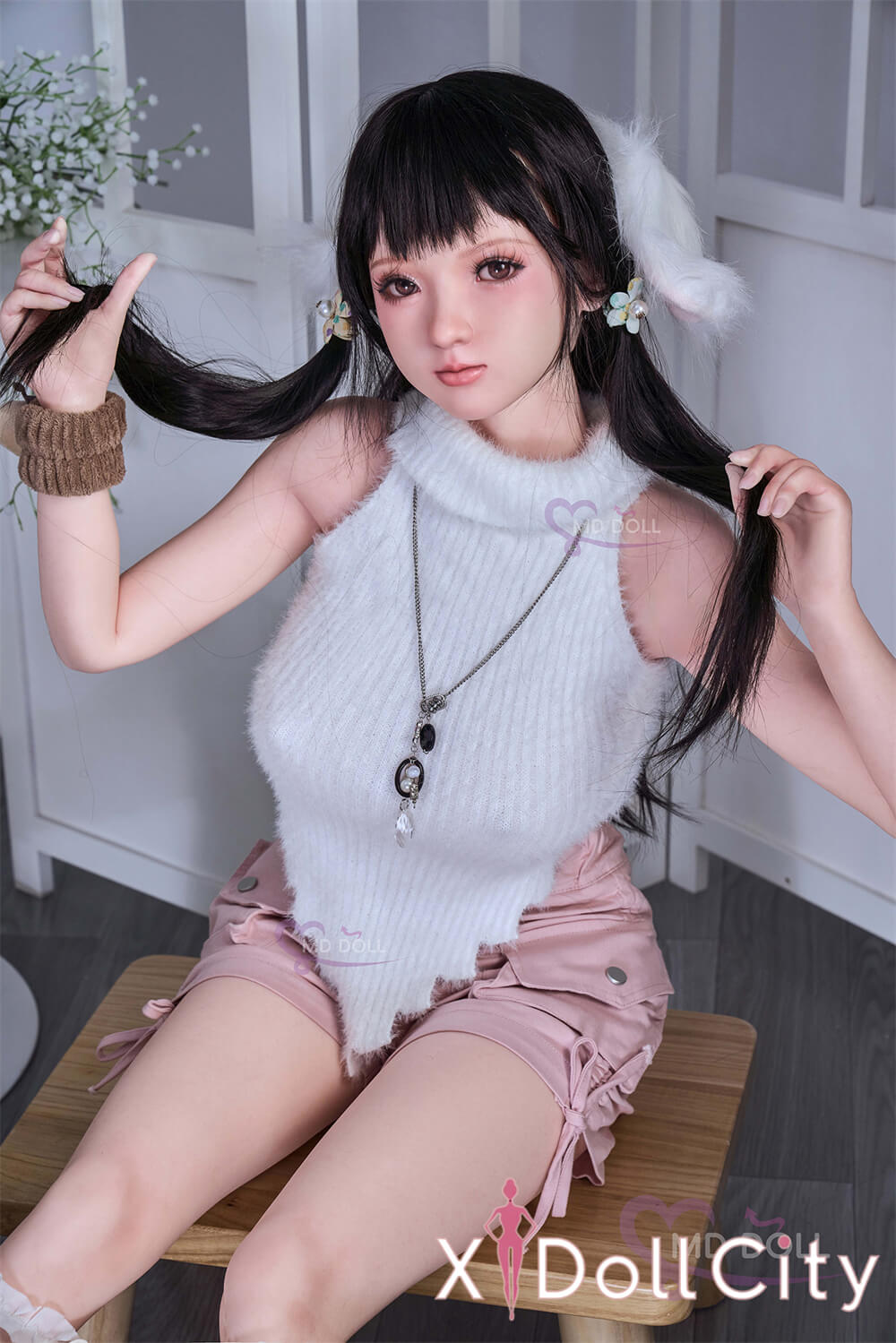 MD Doll 150cm Eカップ 莉莉（Lily）軟質シリコンヘッド 口開閉機能付き 掲載画像はフルシリコン製成人スタイルラブドール