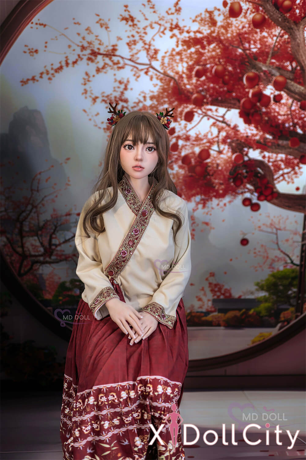 MD Doll 150cm Eカップ 小鹿（Celine）軟質シリコンヘッド 口開閉機能付き 掲載画像はフルシリコン製成人スタイルラブドール