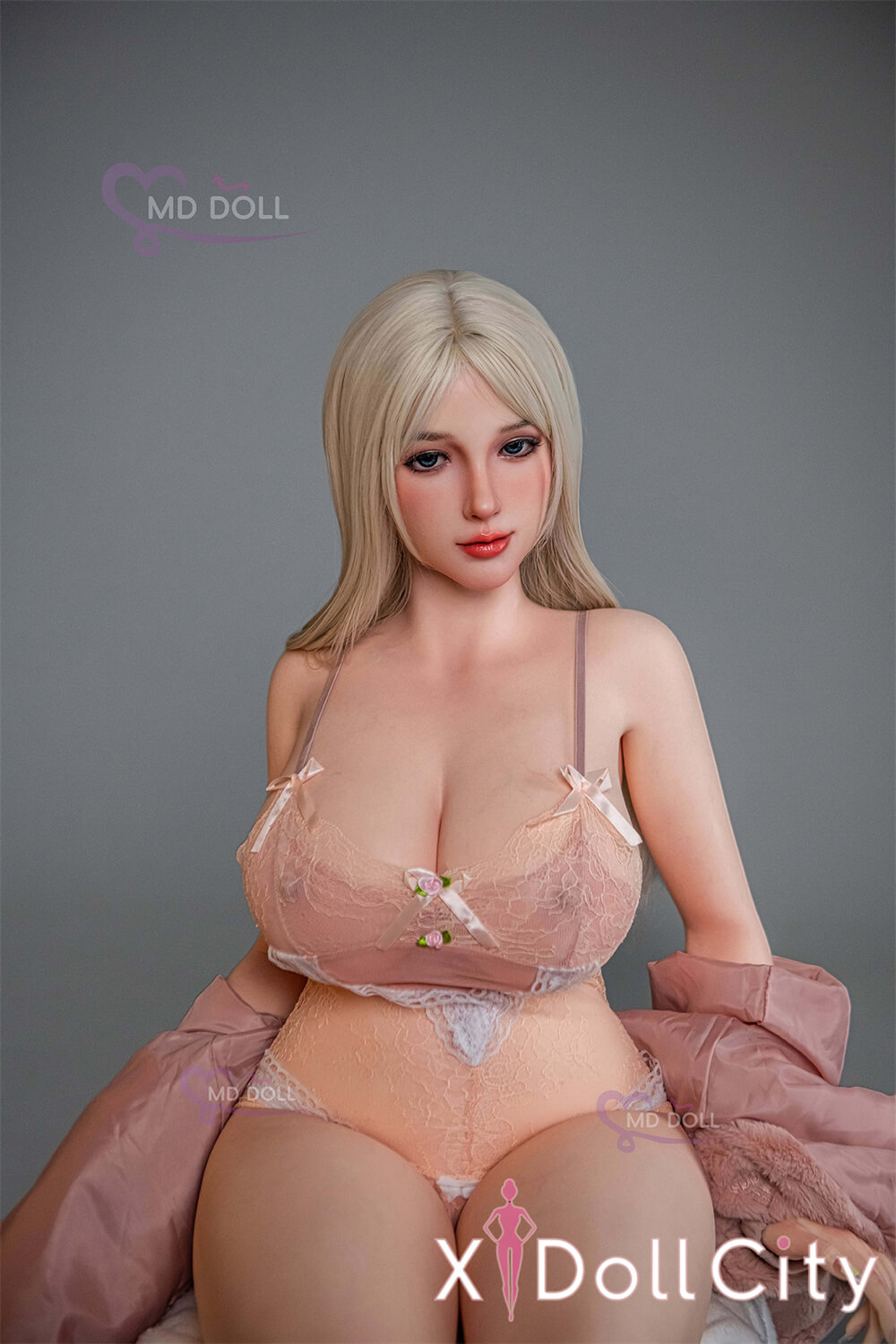 MD Doll 162cm Hカップ 洁儿（Jessica）軟質シリコンヘッド 口開閉機能付き 掲載画像はフルシリコン製ラブドール