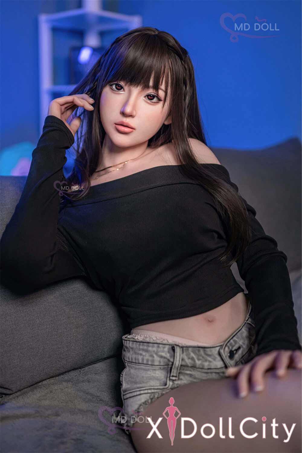 MD Doll 166cm Dカップ 香草(Doreen)軟質シリコンヘッド 口開閉機能付き 掲載画像はフルシリコン製ラブドール