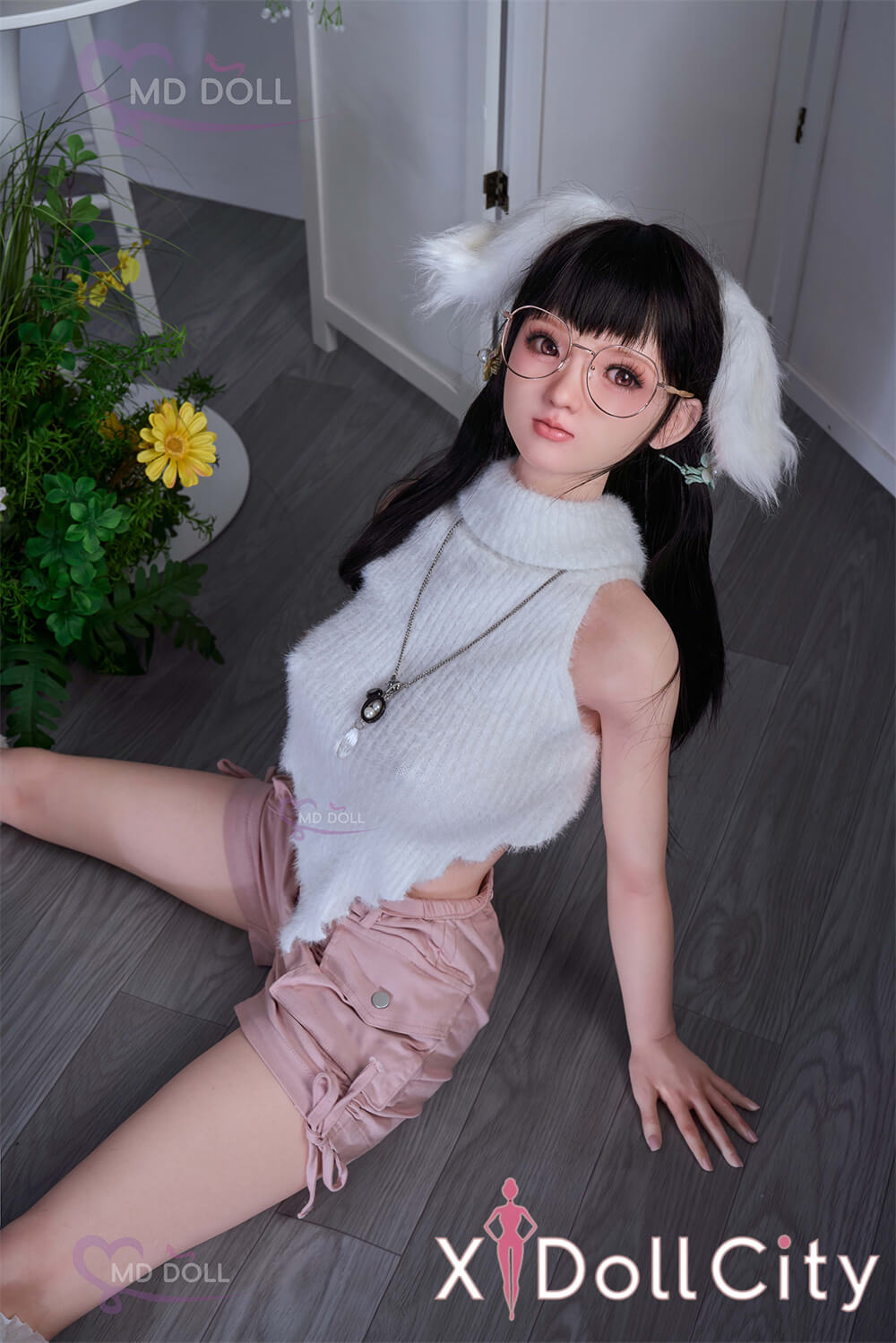 MD Doll 150cm Eカップ 莉莉（Lily）軟質シリコンヘッド 口開閉機能付き 掲載画像はフルシリコン製成人スタイルラブドール